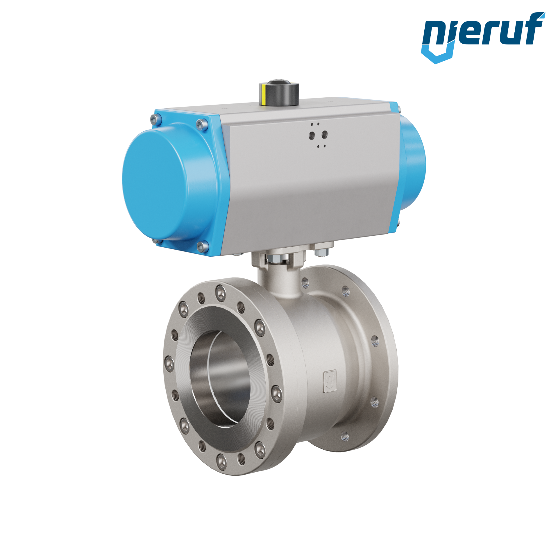 valvola a sfera flangiata dal design compatto DN150 PK07 azionamento rotativo pneumatico a doppio effetto