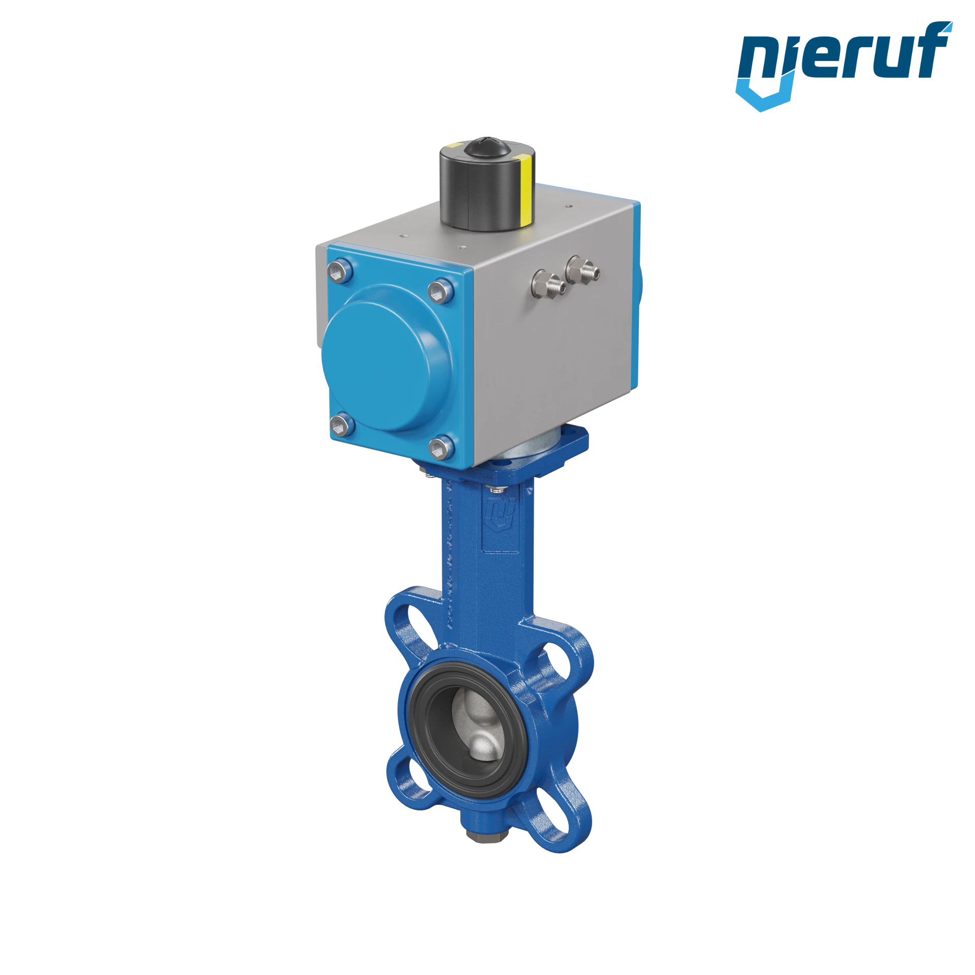 vanne papillon DN 40 AK01 FPM actionneur pneumatique à simple effet fermeture par ressort