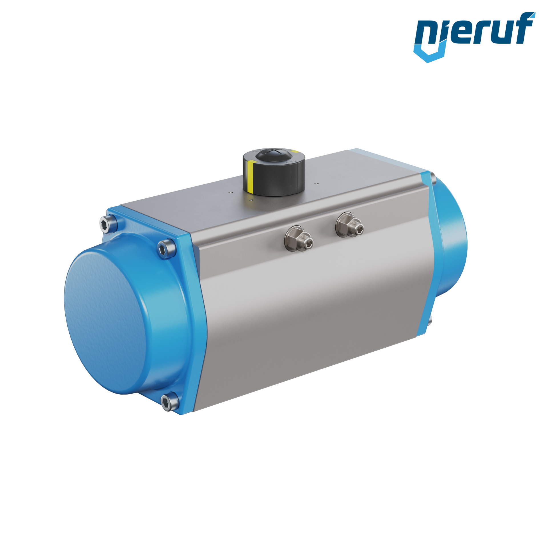 actionneur pneumatique AN02 simple effet, ouverture par ressort version haute température GS-140 90° avec 5 ressorts
