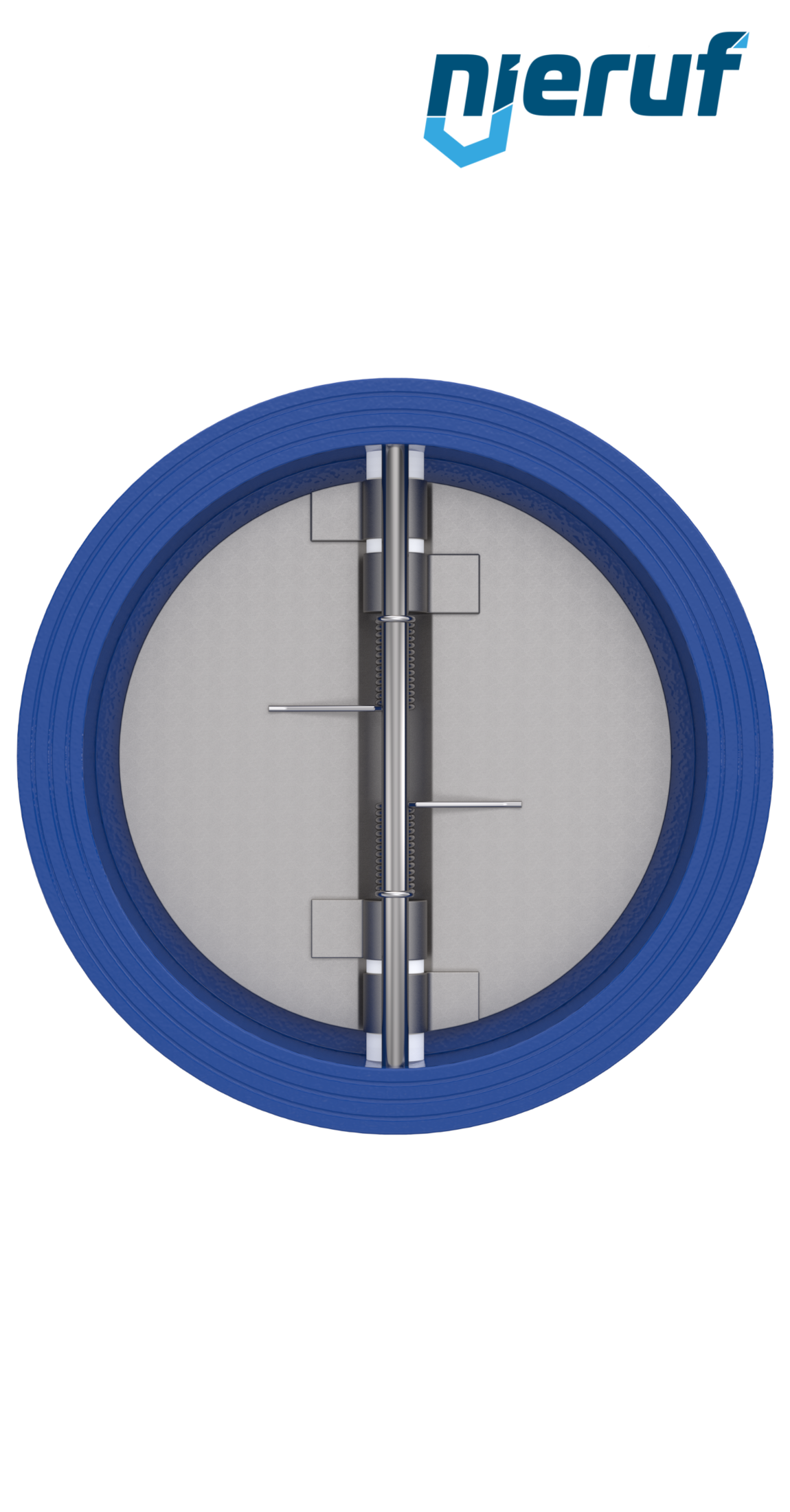 clapet anti-retour à double battant DN350 ANSI150 DR01 ANSI 150 GGG40 avec revêtement époxy bleu de 180µm  EPDM