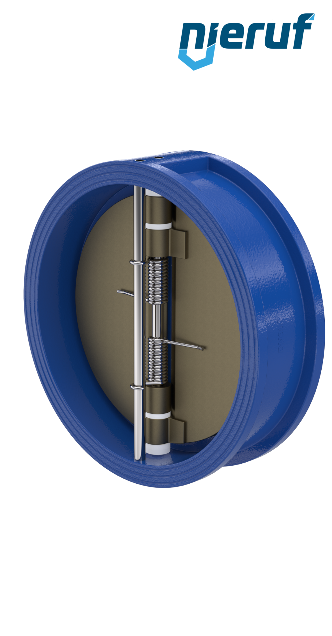 clapet anti-retour à double battant DN300 ANSI150 DR04 ANSI 150 GGG40 avec revêtement époxy bleu de 180µm  FKM