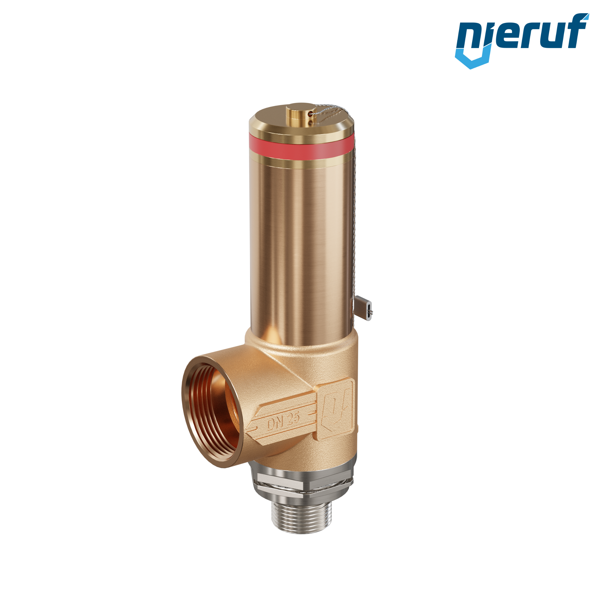 soupape de sûreté cryogénique sans Volet d'échappement DN15 1/2" mâle x 1" femelle SV18, accier inoxydable & bronze PTFE