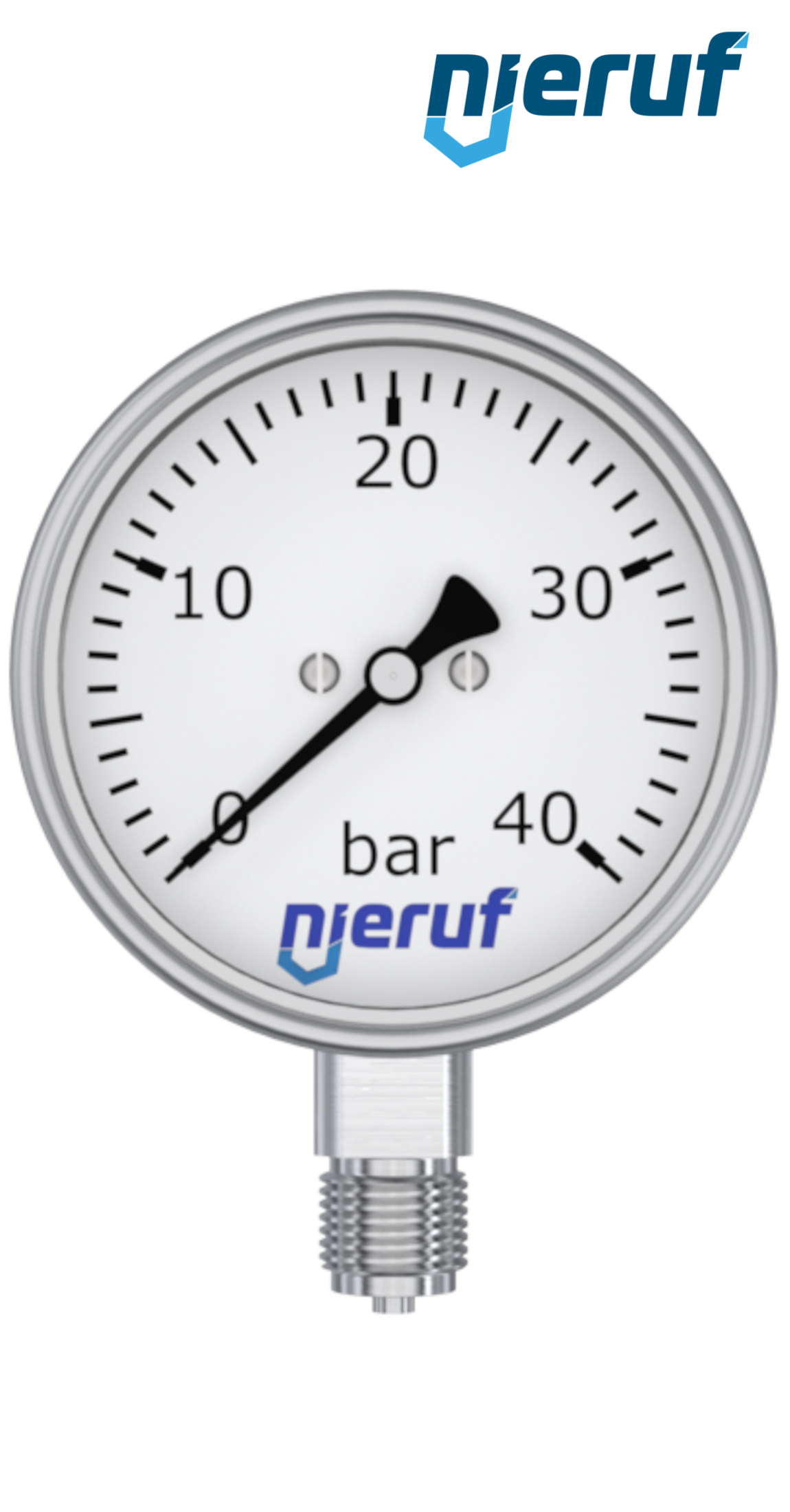 manomètre G 1/2" radial 100 mm acier inoxydable MM07 -1 - 0,0 bar sans liquide de remplissage, sec