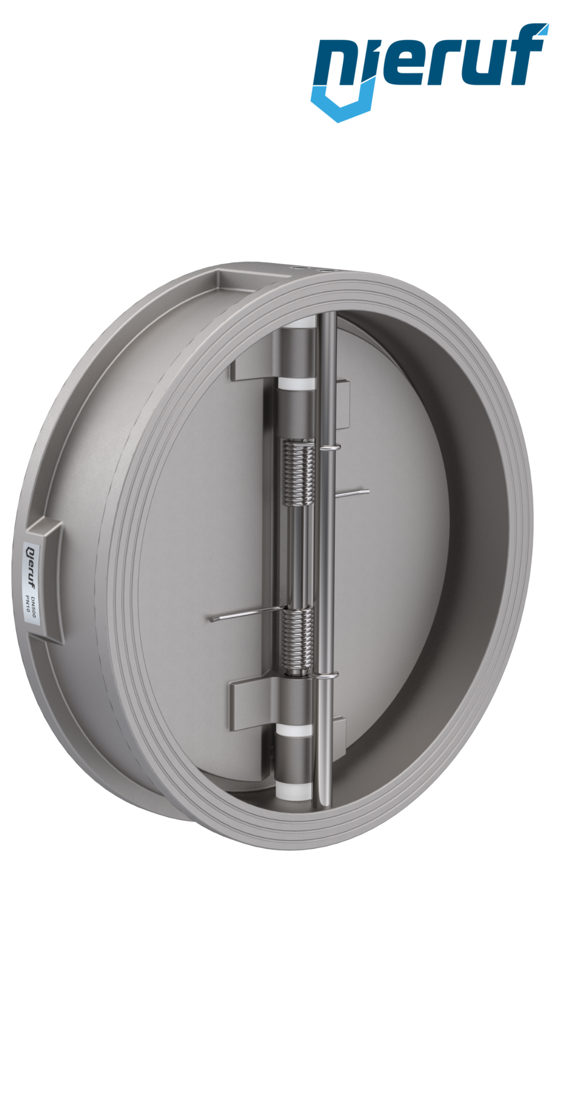 clapet anti-retour à double battant DN500 DR03 acier inoxydable 1.4408 EPDM