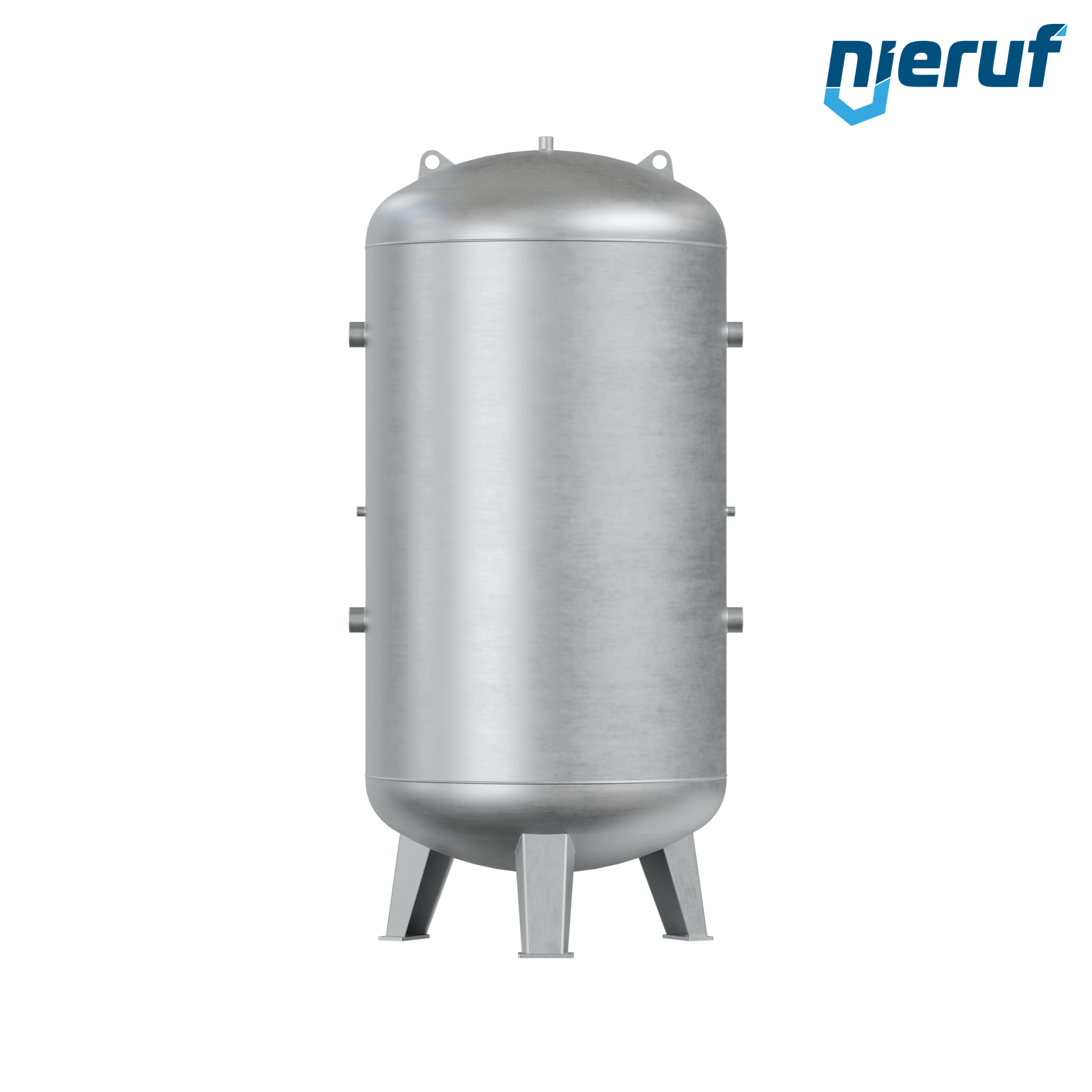 Réservoir sous pression debout BE01 1500 litres, 0-16 bar, acier apprêté