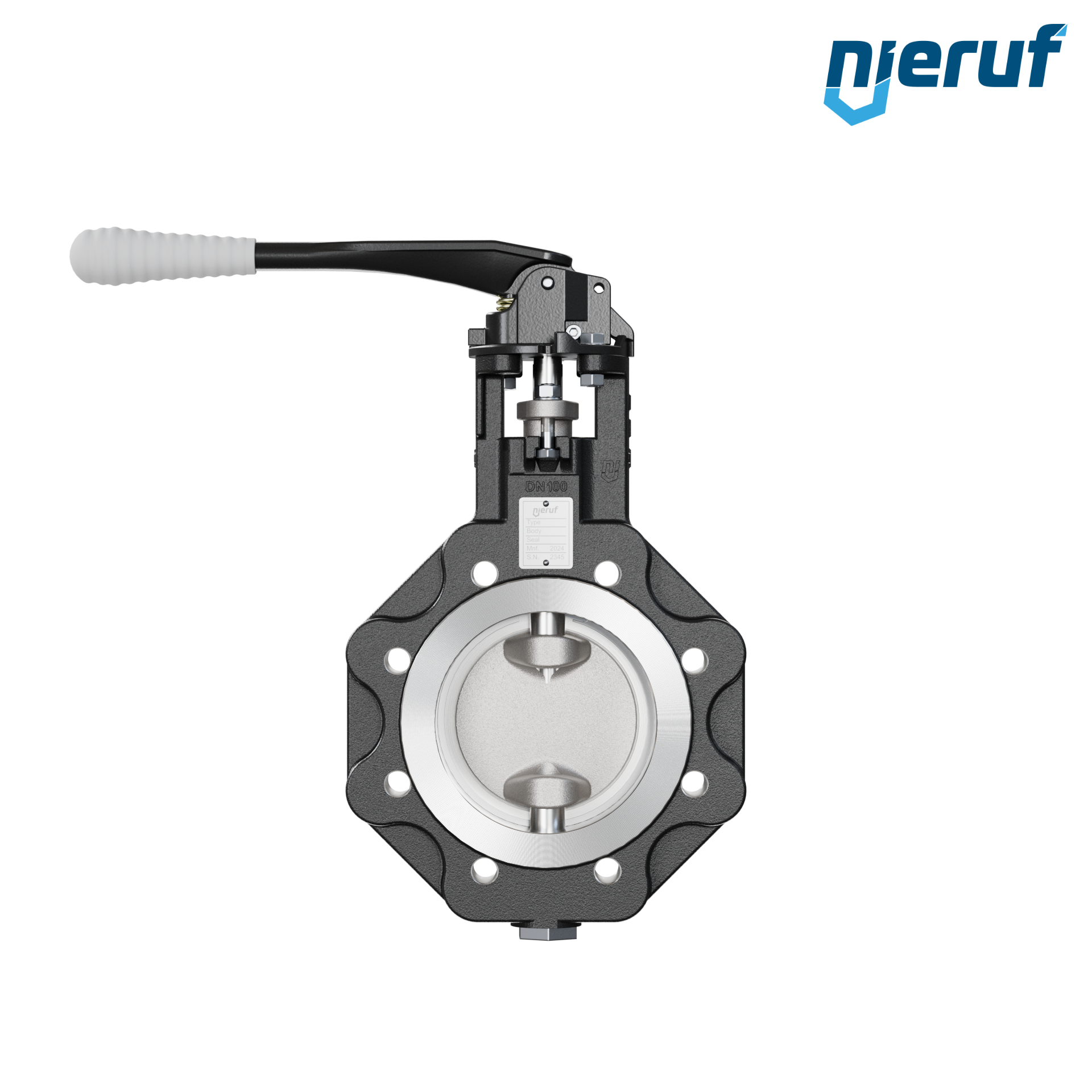 vanne papillon double excentration AK12 DN 100 PN10-16 levier manuel