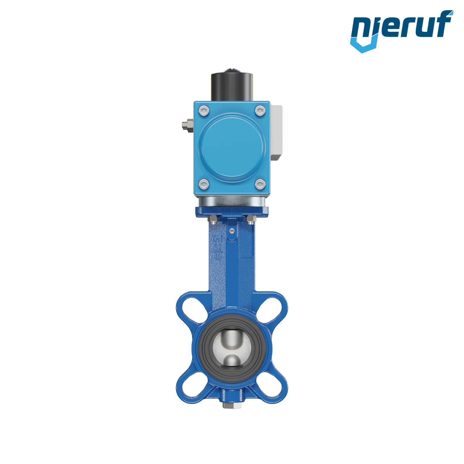 vanne papillon DN 40 AK01 FPM actionneur pneumatique à simple effet fermeture par ressort