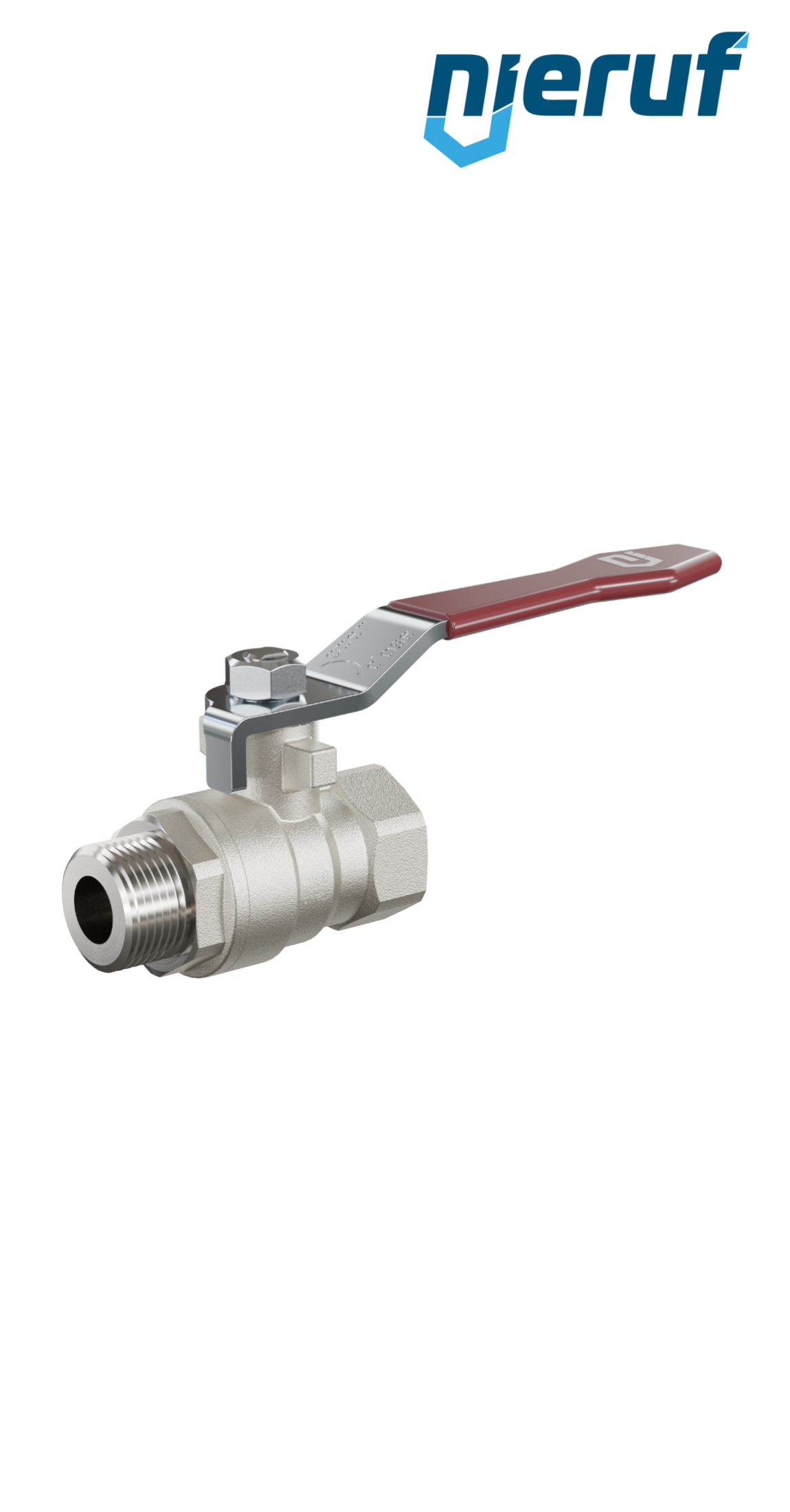robinet à boisseau sphérique 2 voies DN10 - 3/8" pouce GK01 femelle x mâle