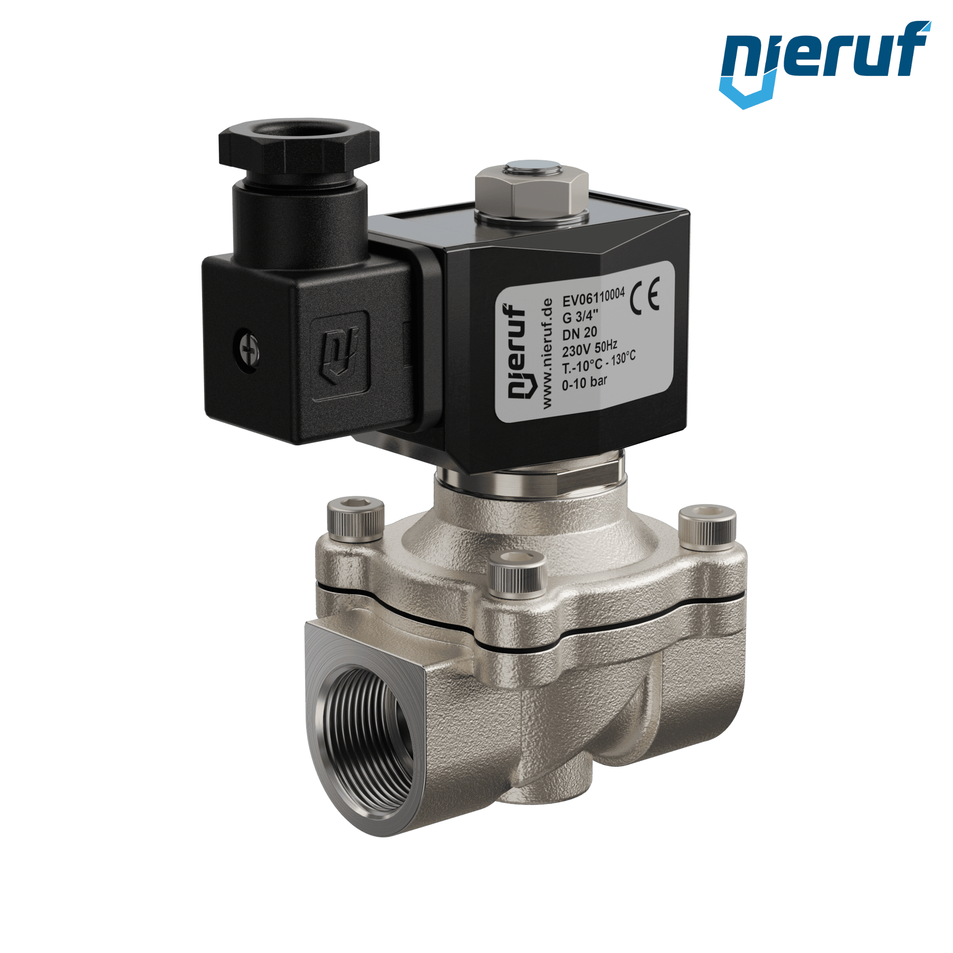électrovanne G 3/4" pouce acier inoxydable EV06 EPDM 230V 50Hz