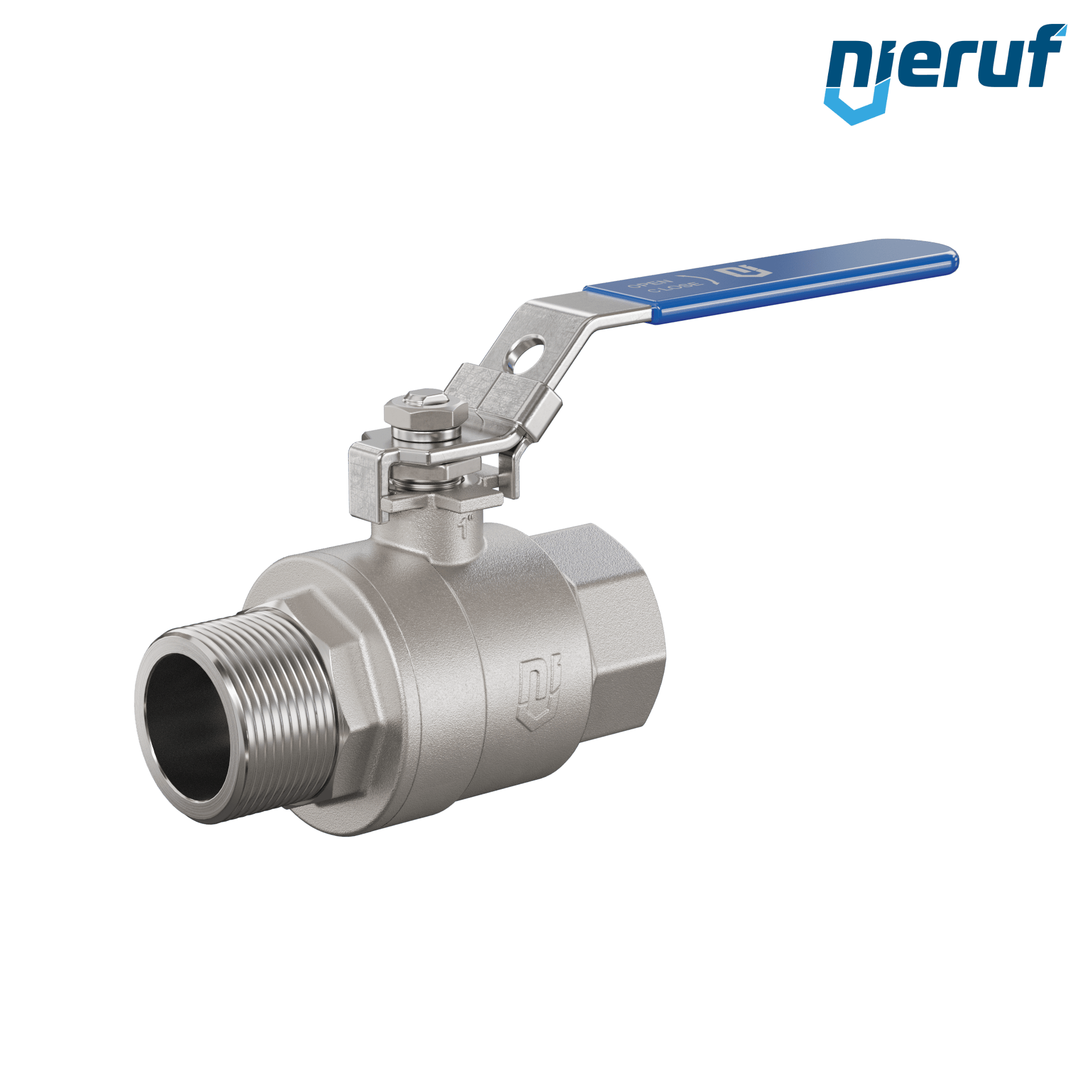 robinet à boisseau sphérique à brides en acier inoxydable DN25 - 1" pouce femelle/externe GK19