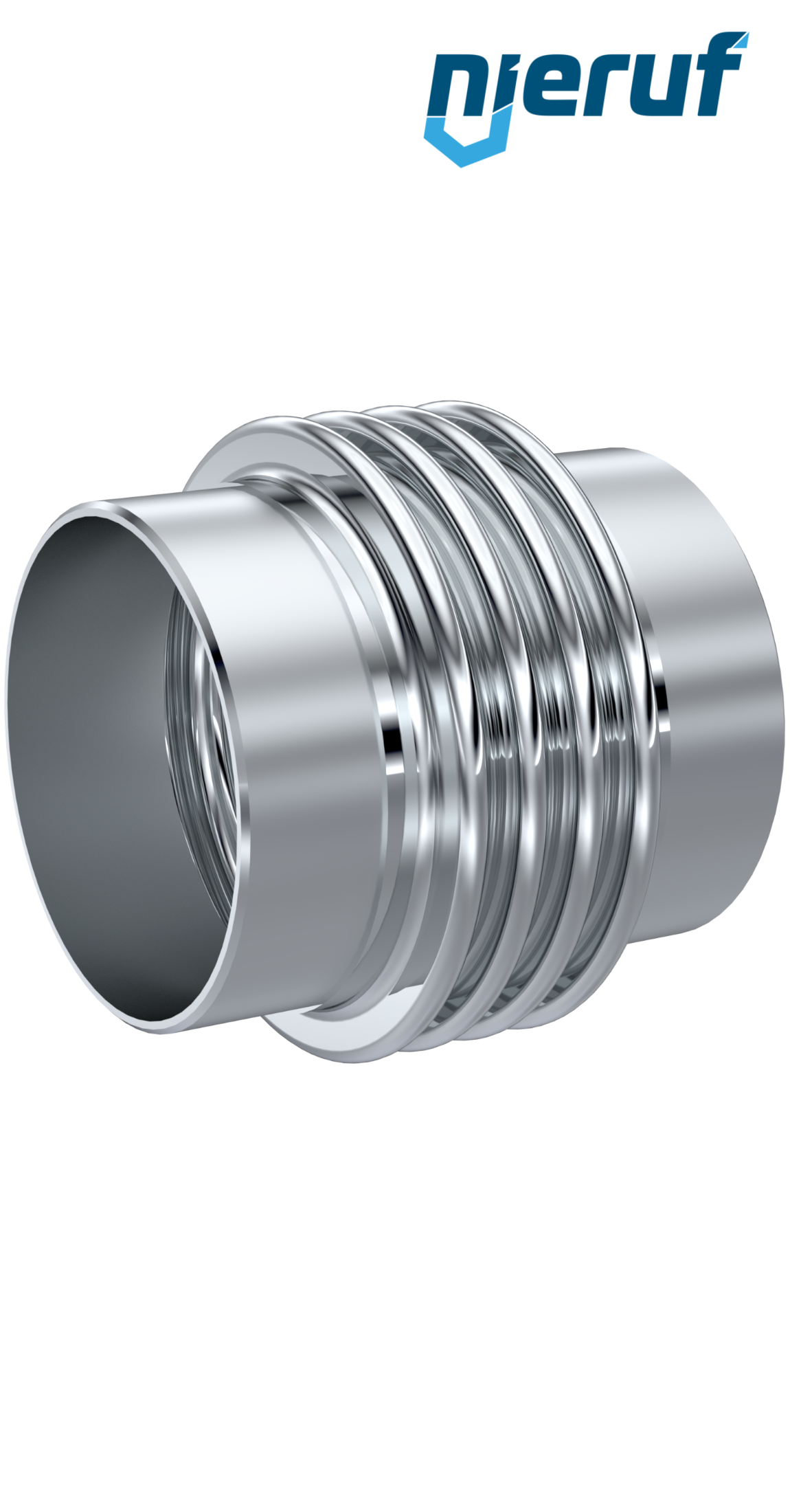 Compensateur axial DN125 - 139,7mm modèle KP05 Embouts à souder et soufflet en acier inoxydable