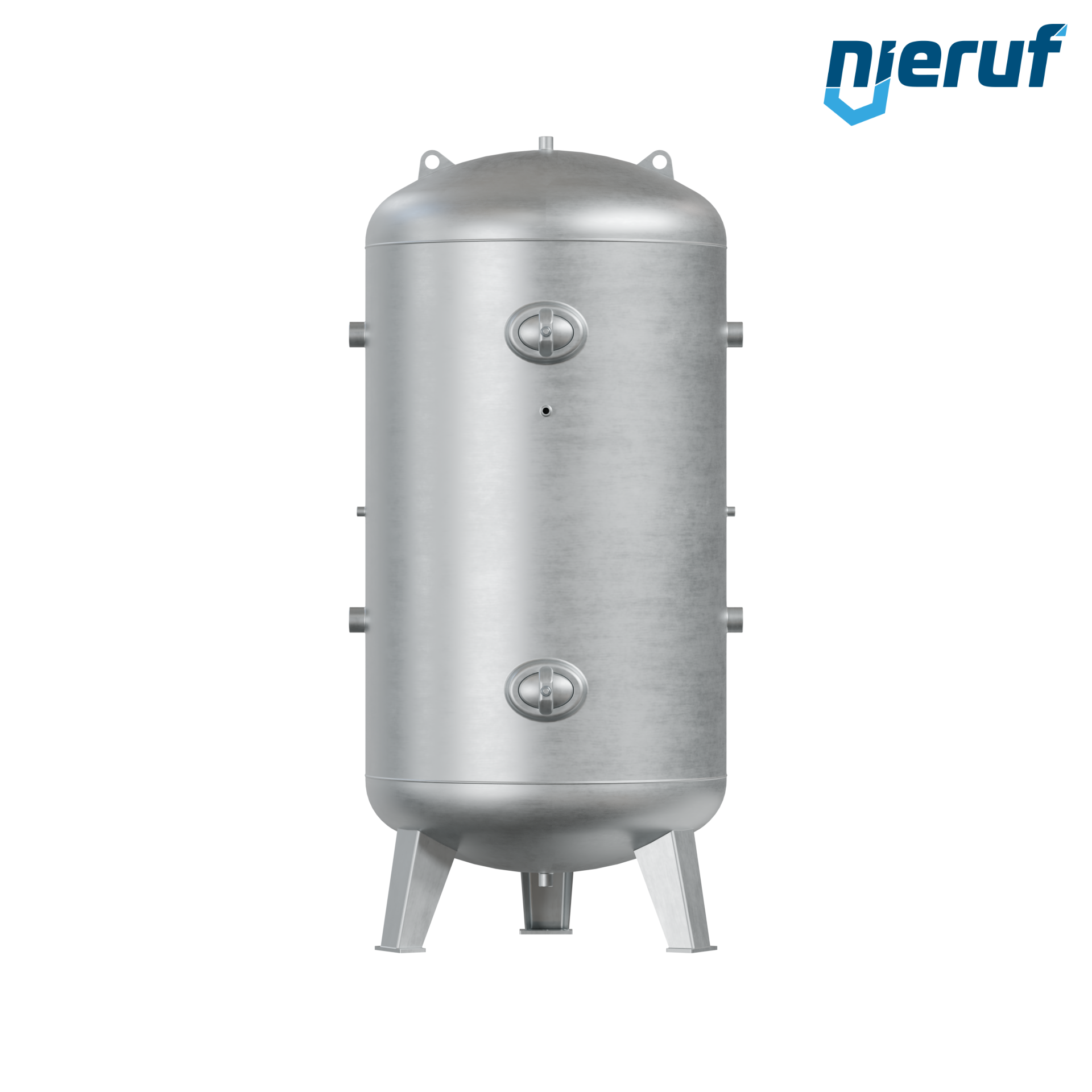 Réservoir sous pression debout BE01 1500 litres, 0-16 bar, acier apprêté