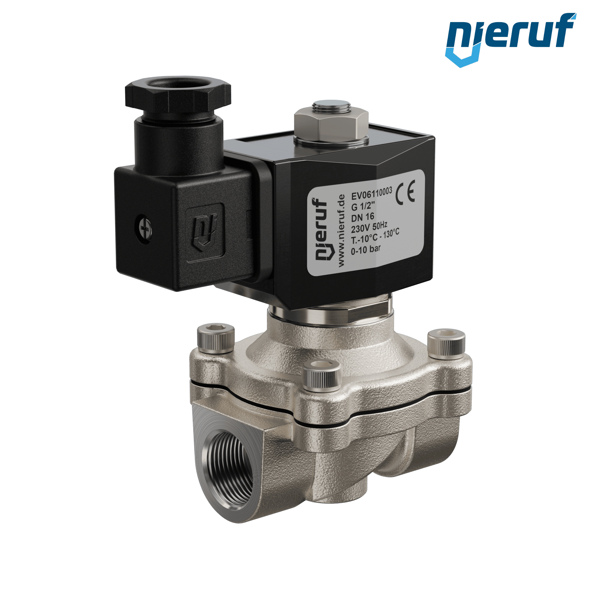 électrovanne G 1/2" pouce acier inoxydable EV06 EPDM 230V 50Hz