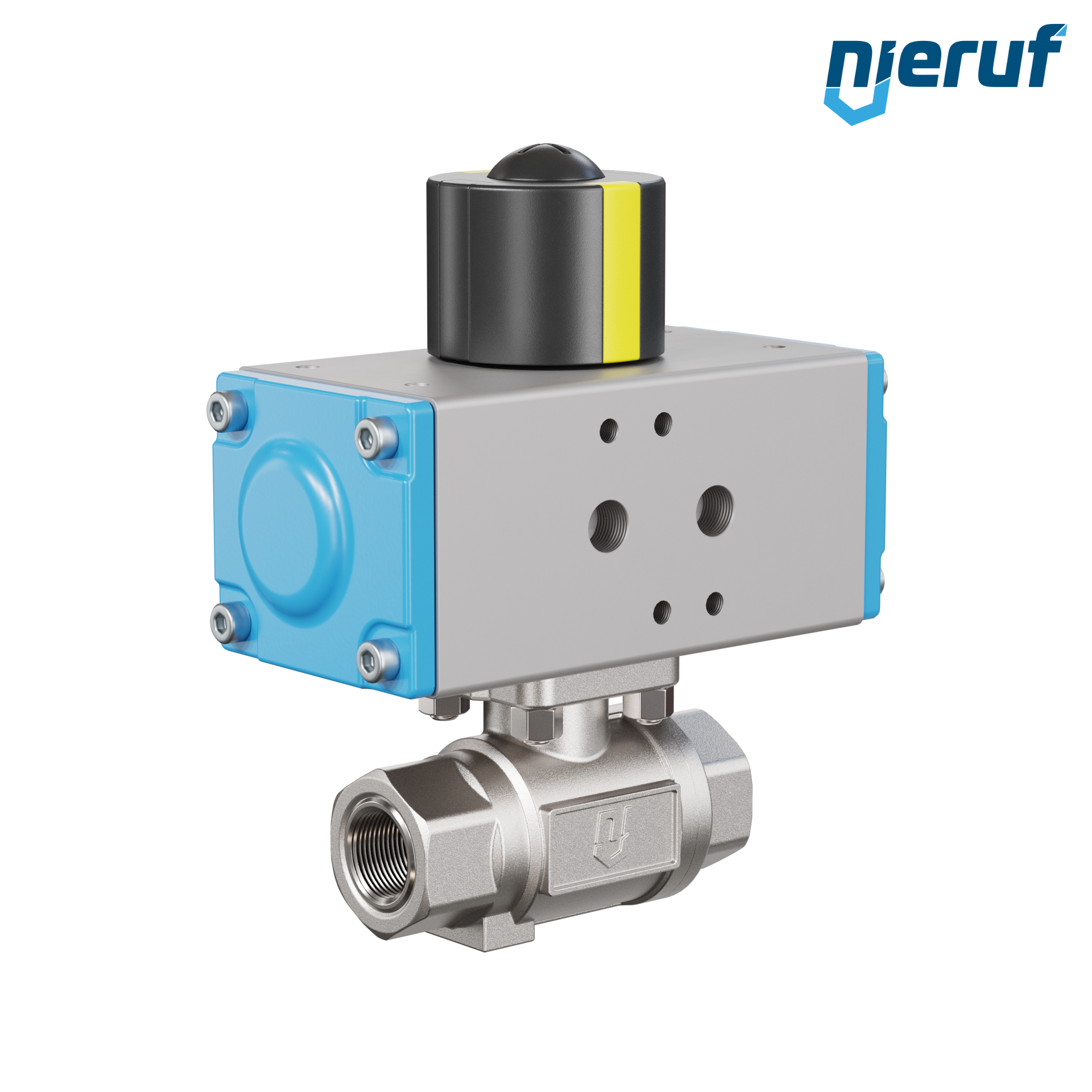 valvola a sfera pneumatica DN15 - 1/2" pollici azionamento rotativo a doppio effetto PK02