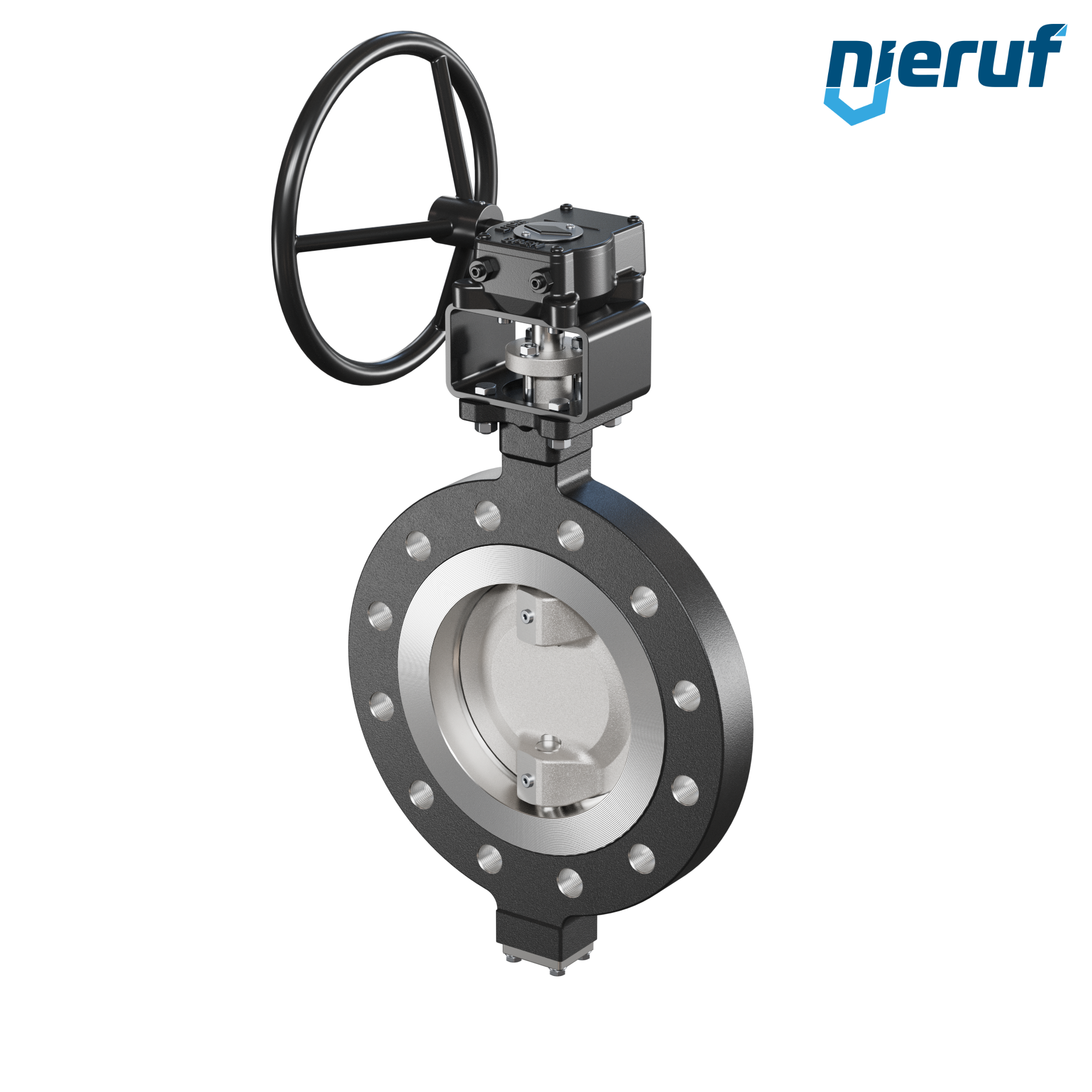 vanne papillon double excentration AK12 DN 200 PN40 engrenage