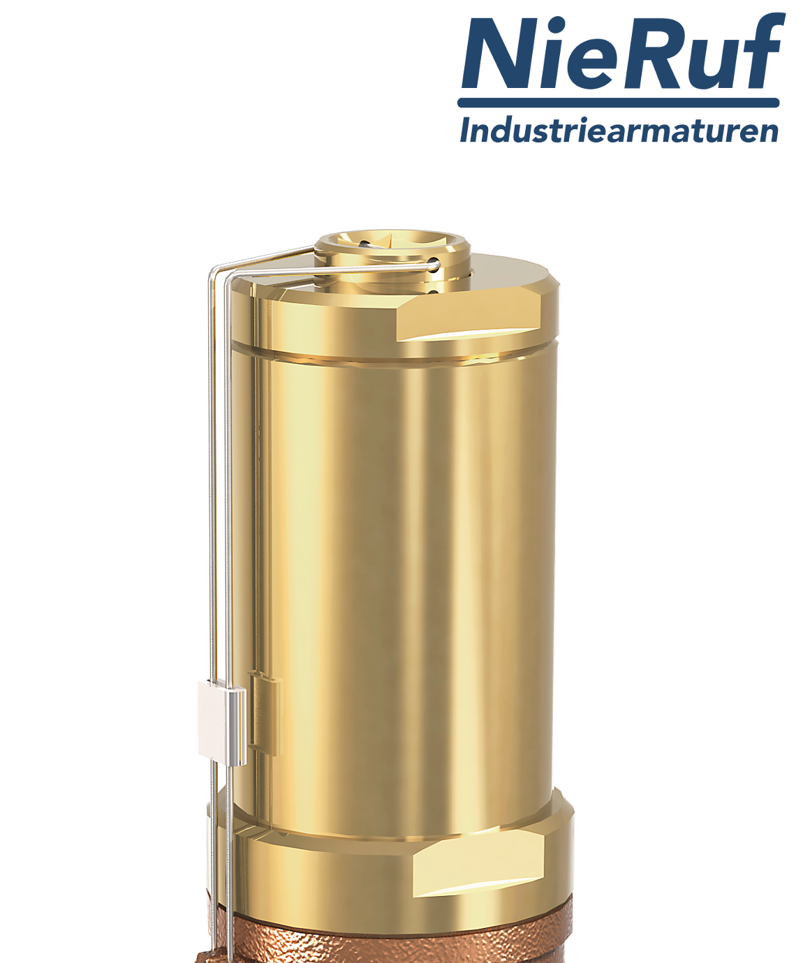 déverseur/soupape de décharge en équerre 1/2" pouce femelle UV01 bronze/laiton 2,0 - 12,0 bar