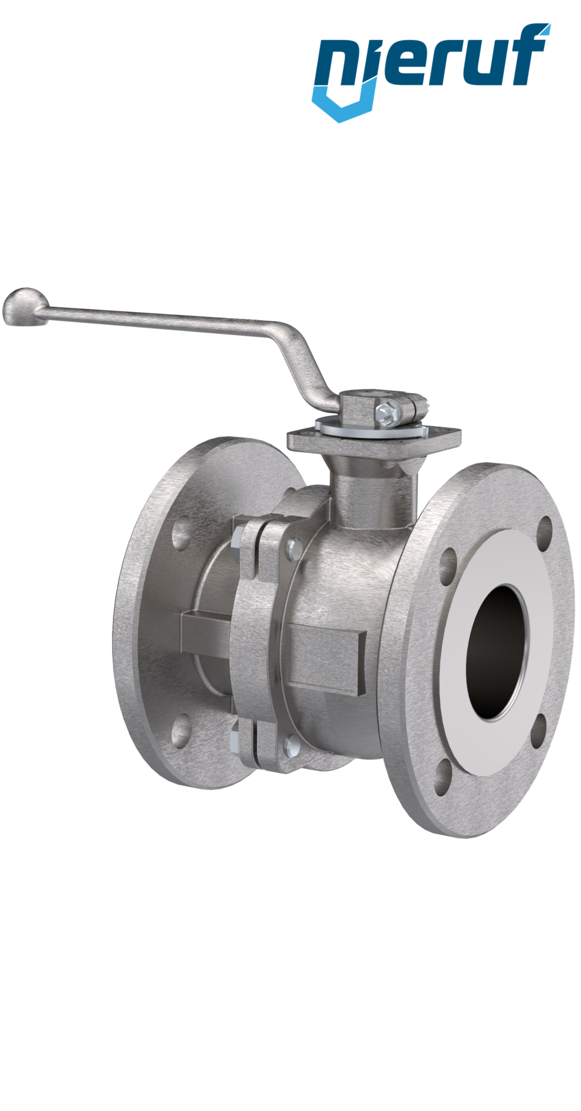 robinet à boisseau sphérique à brides pour gaz DN20 FK05 acier inoxydable 1.4408