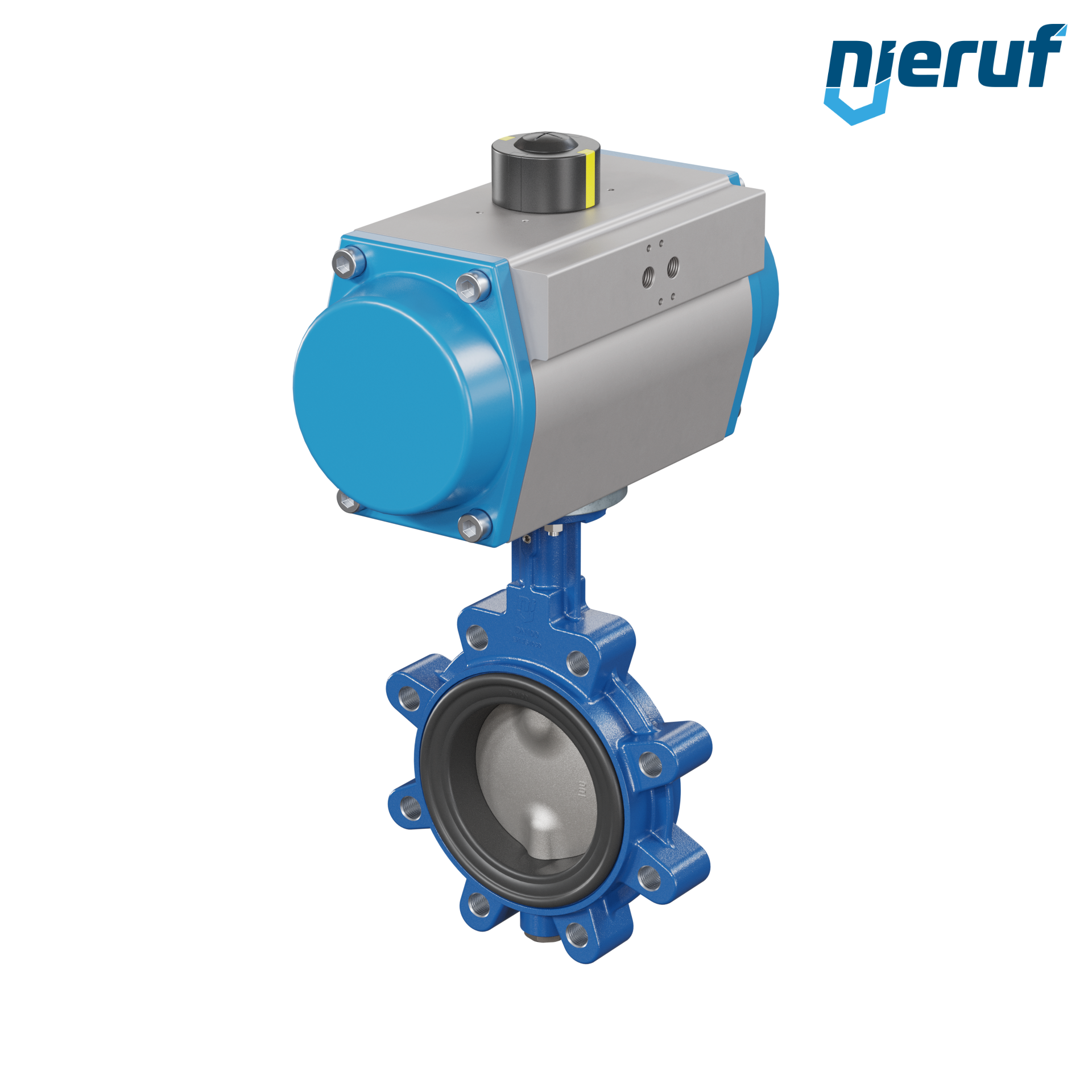 vanne papillon DN 100 AK02 FPM actionneur pneumatique à simple effet fermeture par ressort