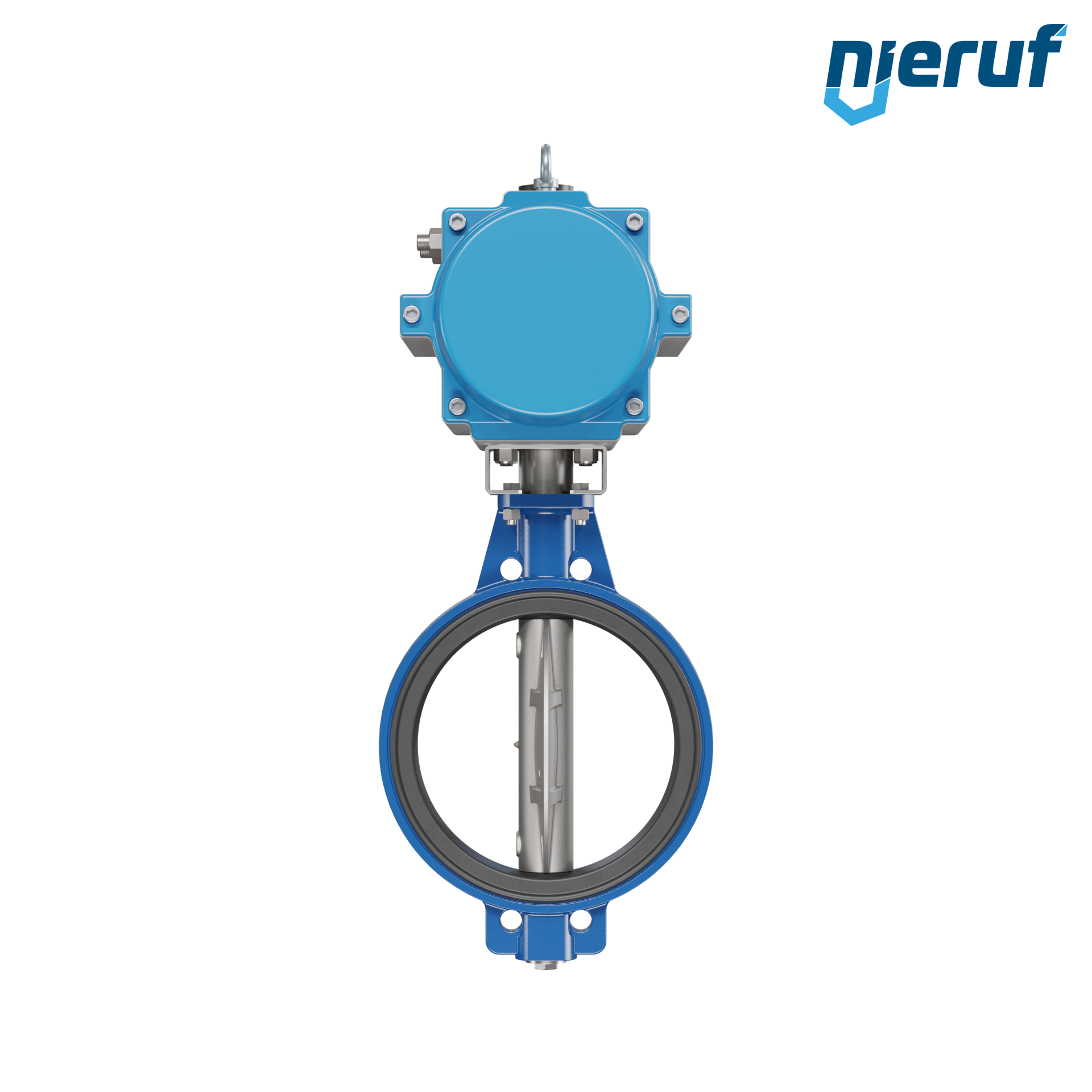 vanne papillon DN 400 AK01 NBR-70-noir DVGW gaz actionneur pneumatique à simple effet ouverture par ressort
