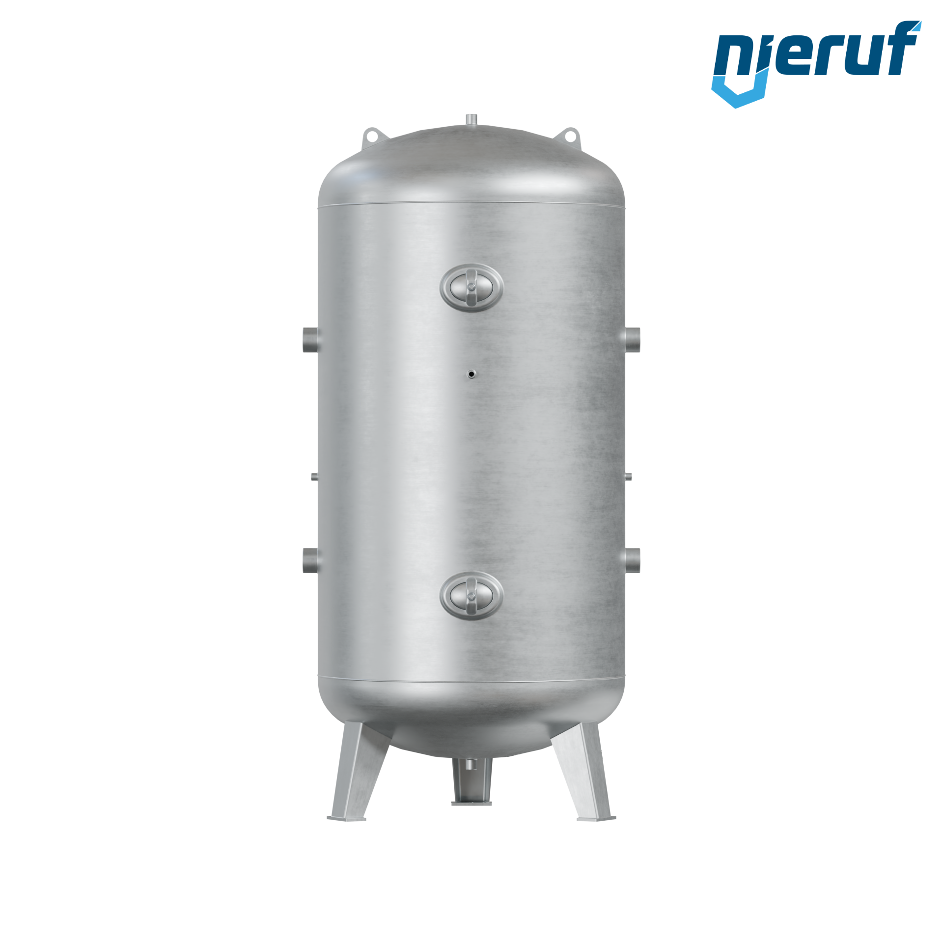 Réservoir sous pression debout BE01 2000 litres, 0-11 bar, acier apprêté