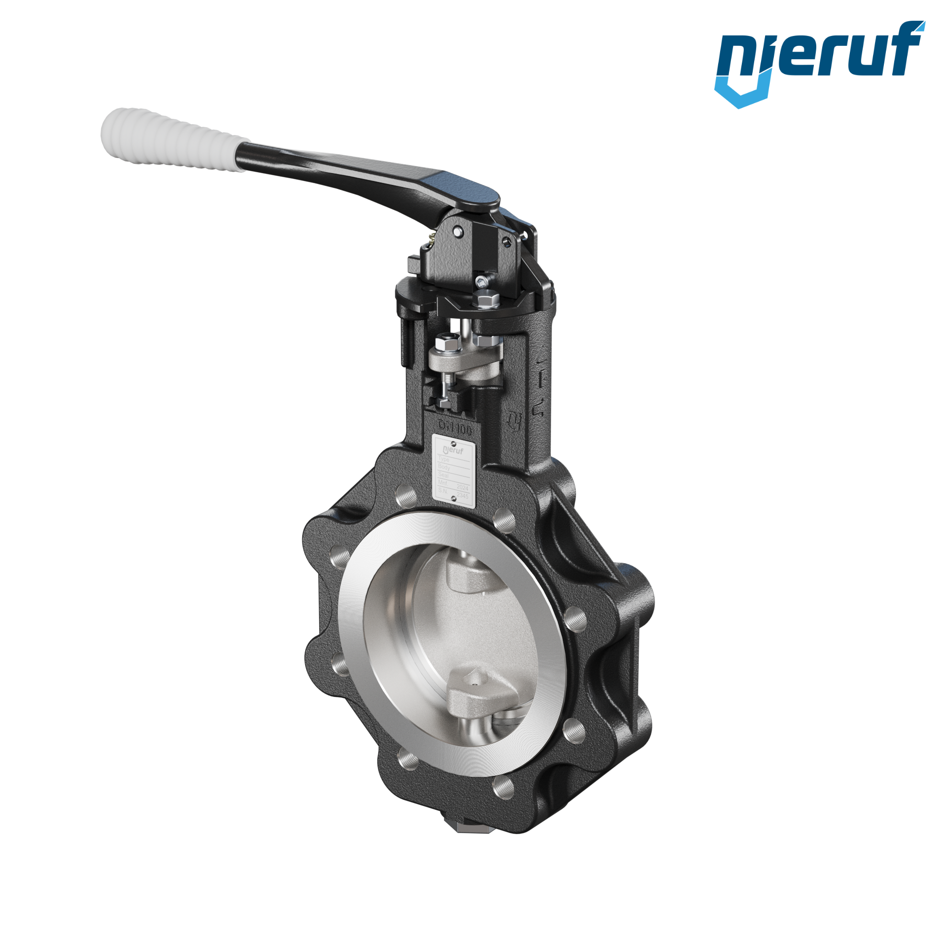 vanne papillon double excentration AK12 DN 100 PN10-16 levier manuel