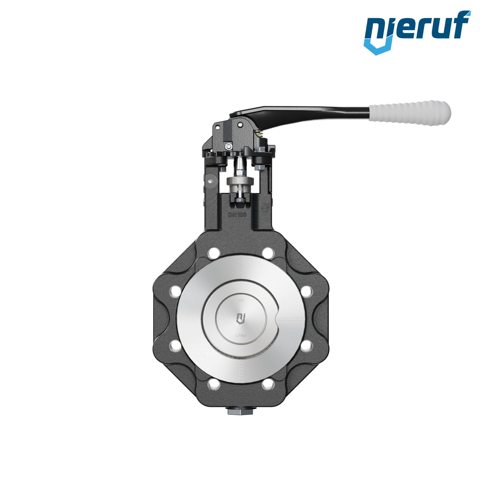 vanne papillon double excentration AK12 DN 100 PN10-16 levier manuel