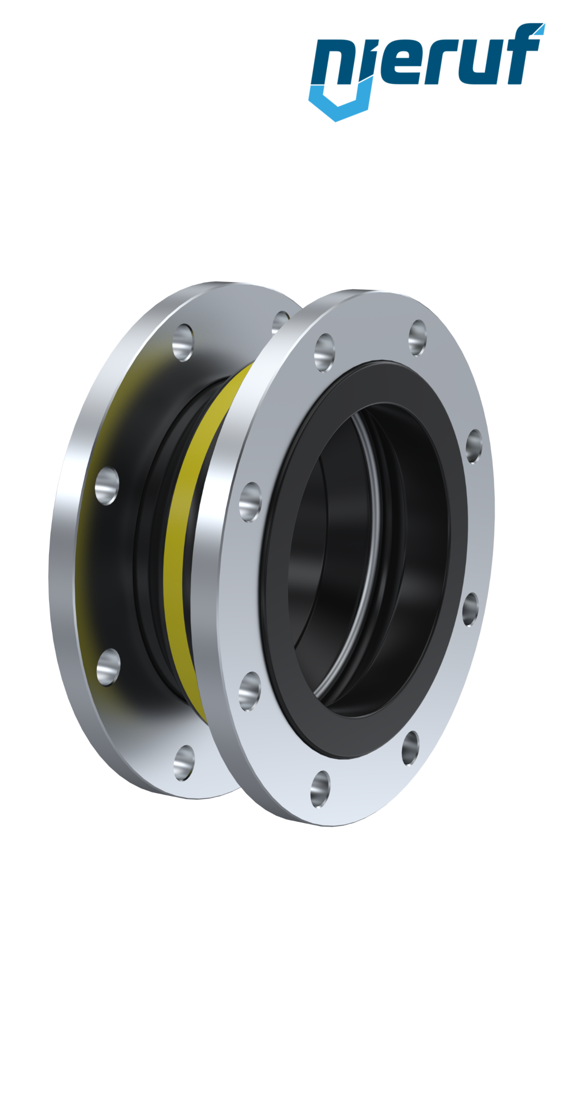 Compensateur anneau de soutien au vide DN150 modèle KP04 brides en acier NBR