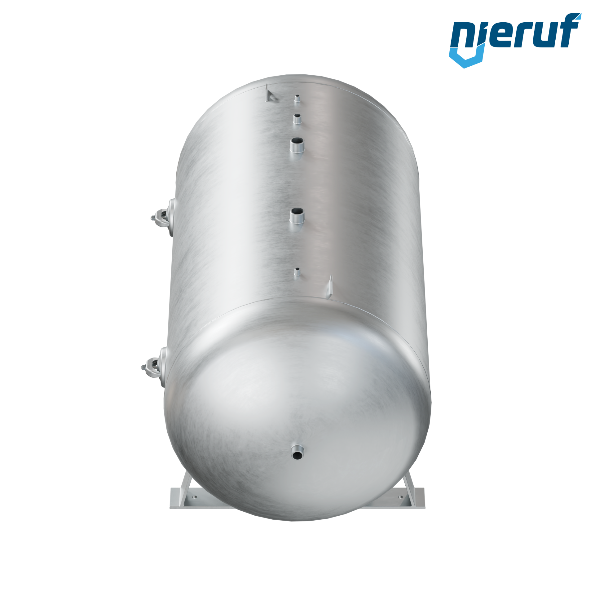 Réservoir sous pression allongé BE01 10000 litres, 0-16 bar, acier apprêté, diamètre du cadran 1800 mm