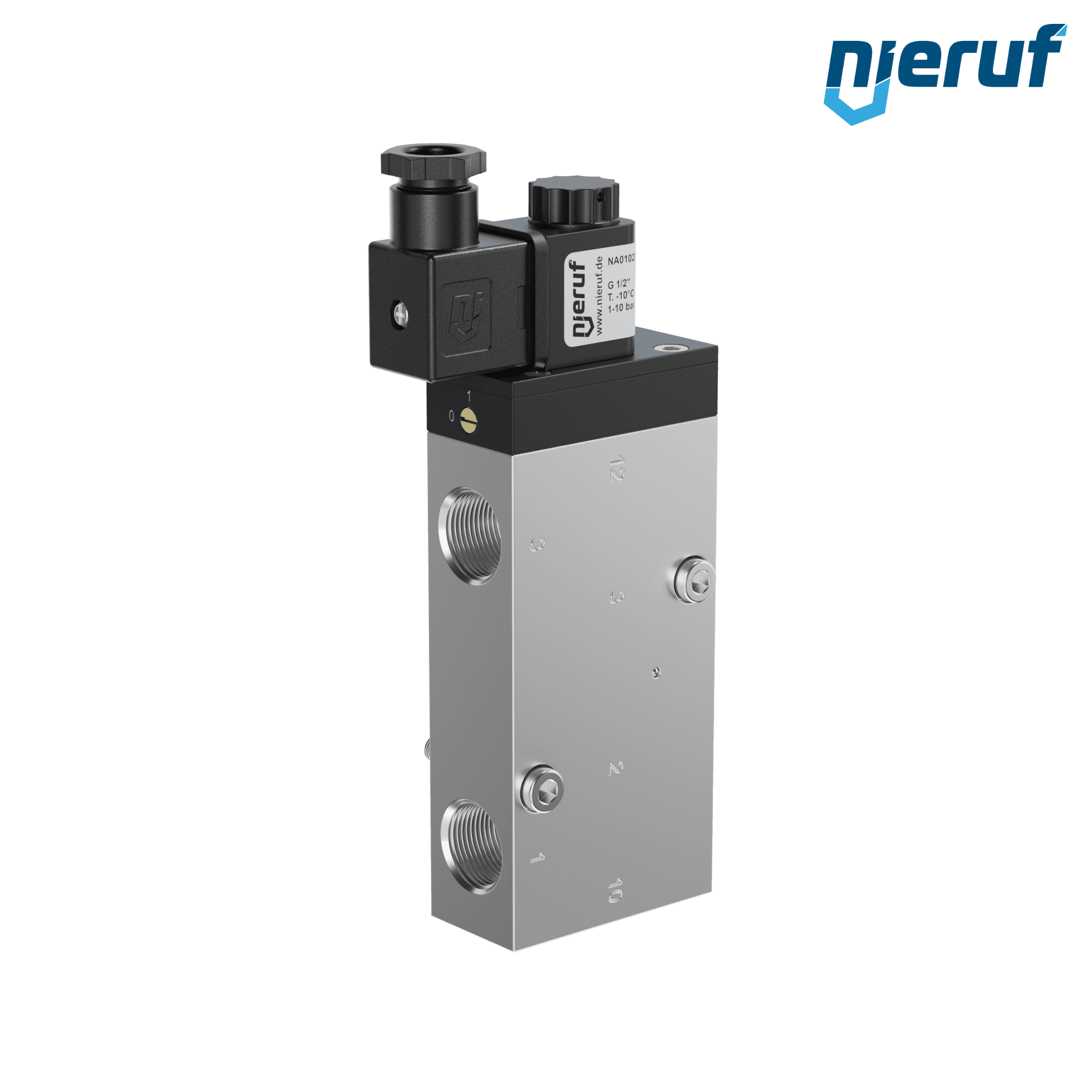électrovanne Namur 3/2 voies G 1/2" pouce NA01 12V DC