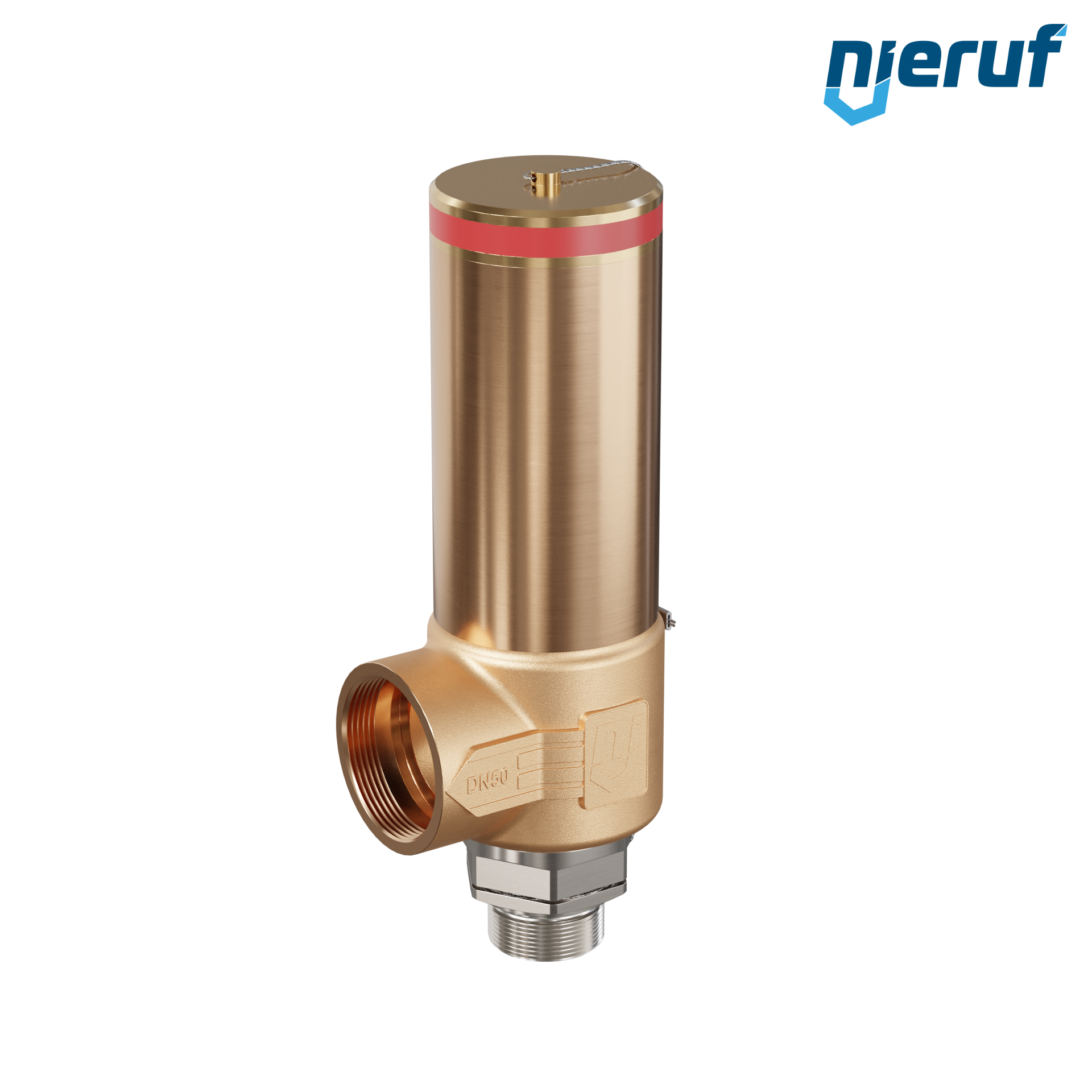 soupape de sûreté cryogénique sans Volet d'échappement DN32 1 1/4" mâle x 2" femelle SV18, accier inoxydable & bronze PTFE