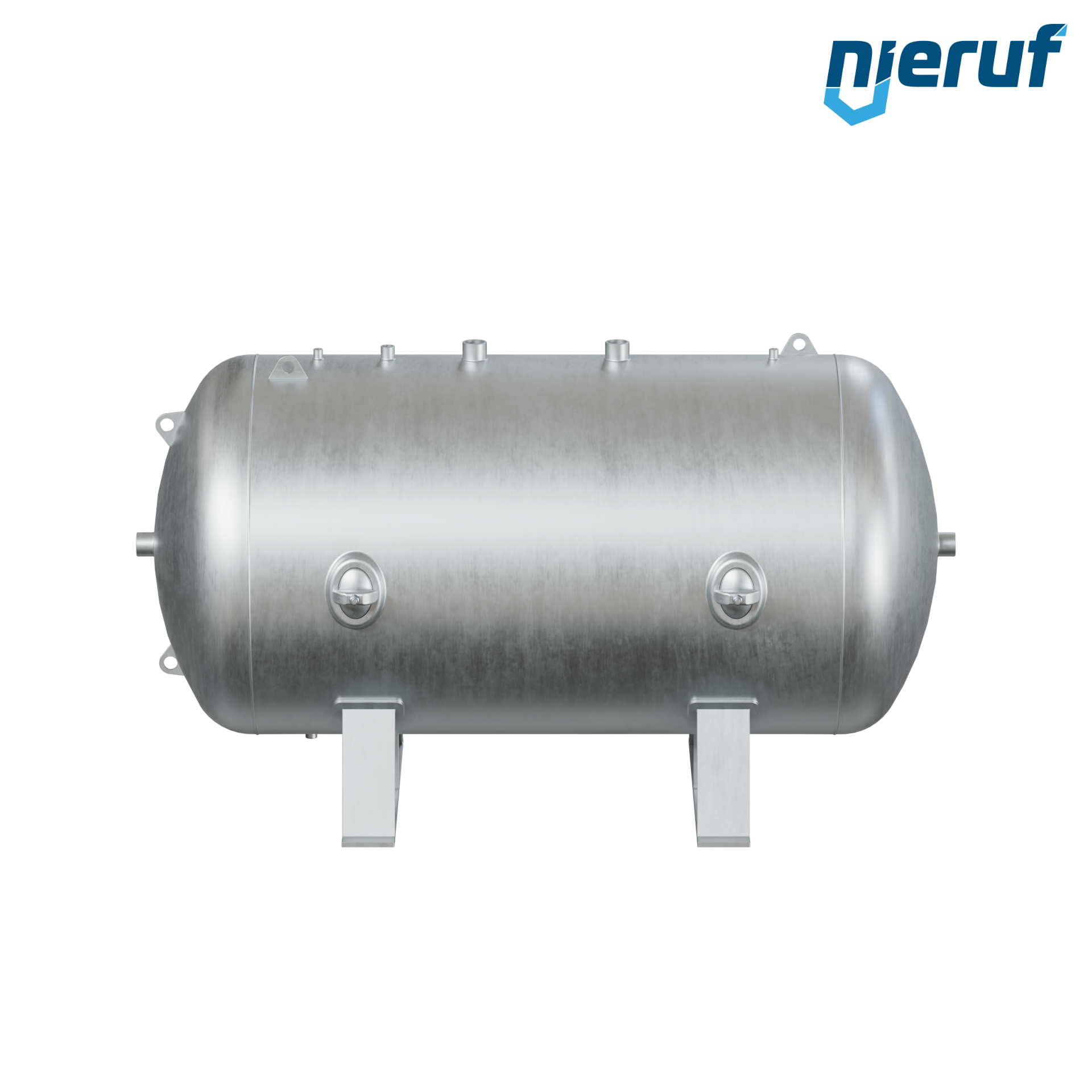 Réservoir sous pression allongé BE01 2000 litres, 0-16 bar, acier galvanisé