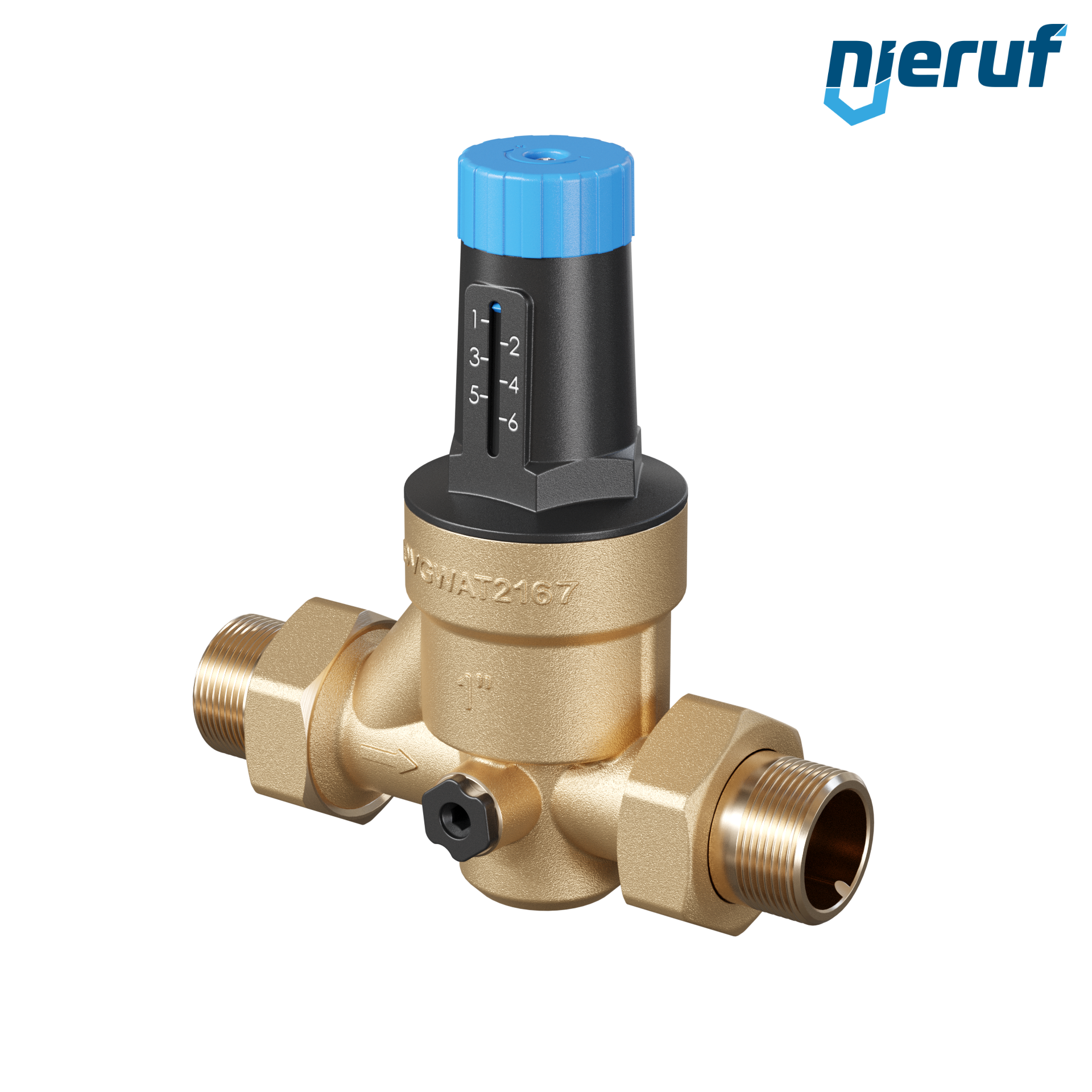 riduttore di pressione acqua potabile 1" pollici DM09 ottone NBR 1.5 - 6.0 bar