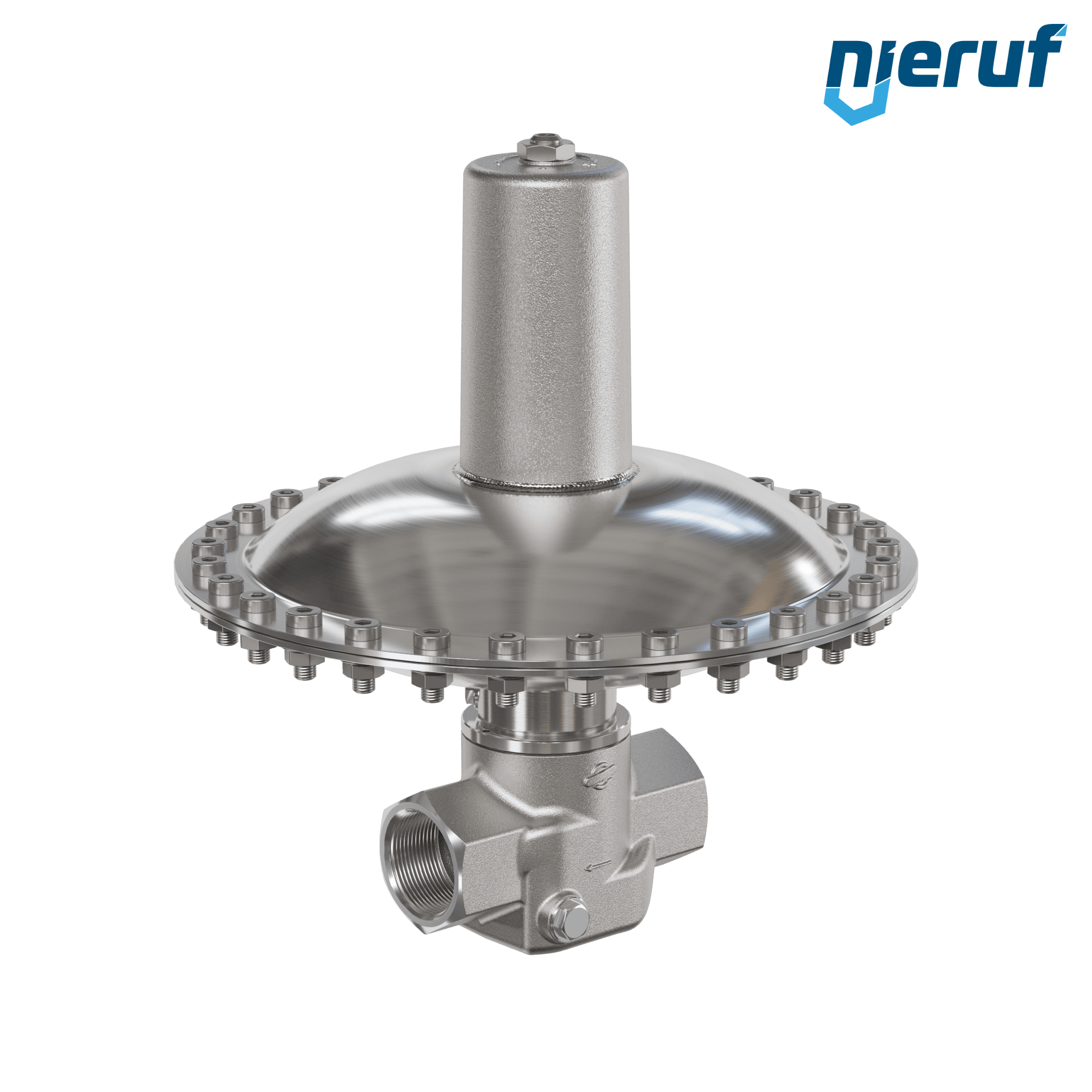 déverseur/soupape de décharge en millibars 1 1/4" pouce femelle NPT UV17 acier inoxydable FKM / PTFE 50 - 500 mbar