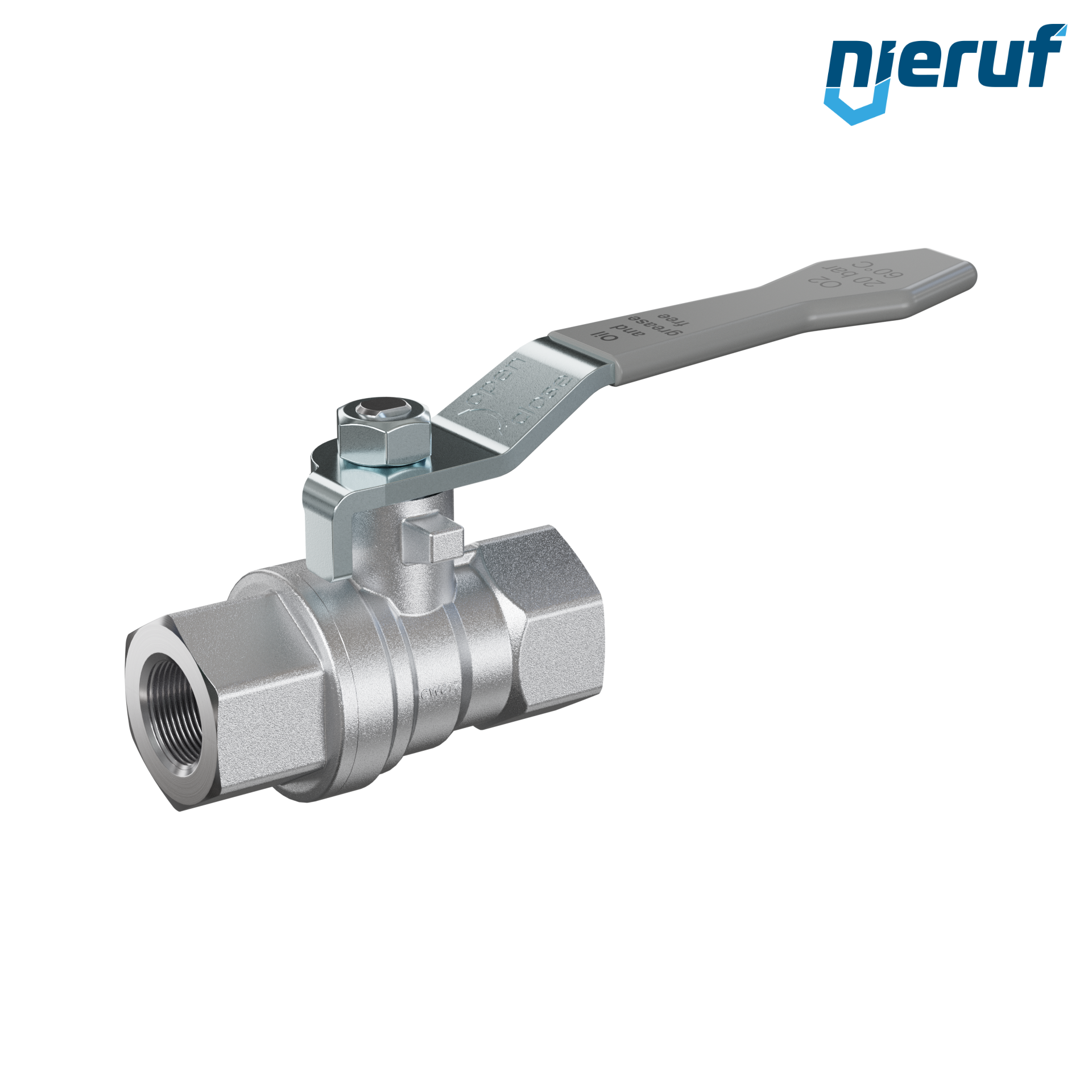 robinet à bille pour oxygène DN8 - 1/4" pouce GK02 laiton