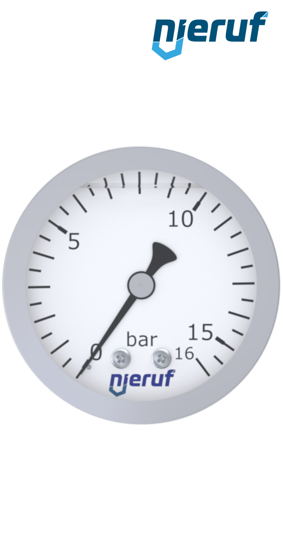 manomètre G 1/4" axial 63 mm acier inoxydable MM06 0 - 6,0 bar dans un bain de glycérine