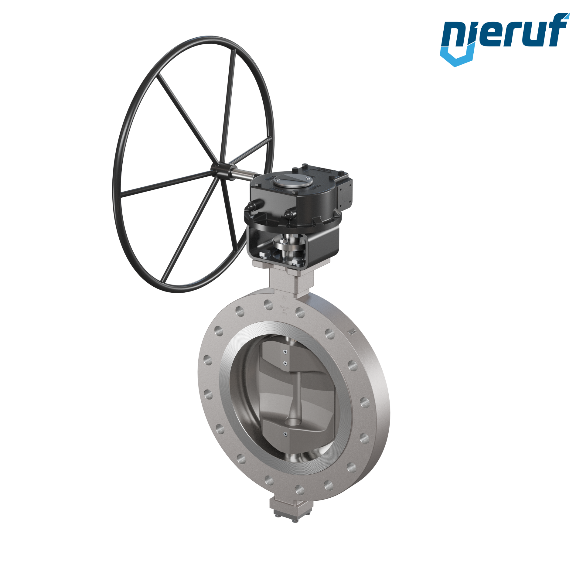 vanne papillon triple excentration inox AK14 DN 400 ANSI150 engrenage