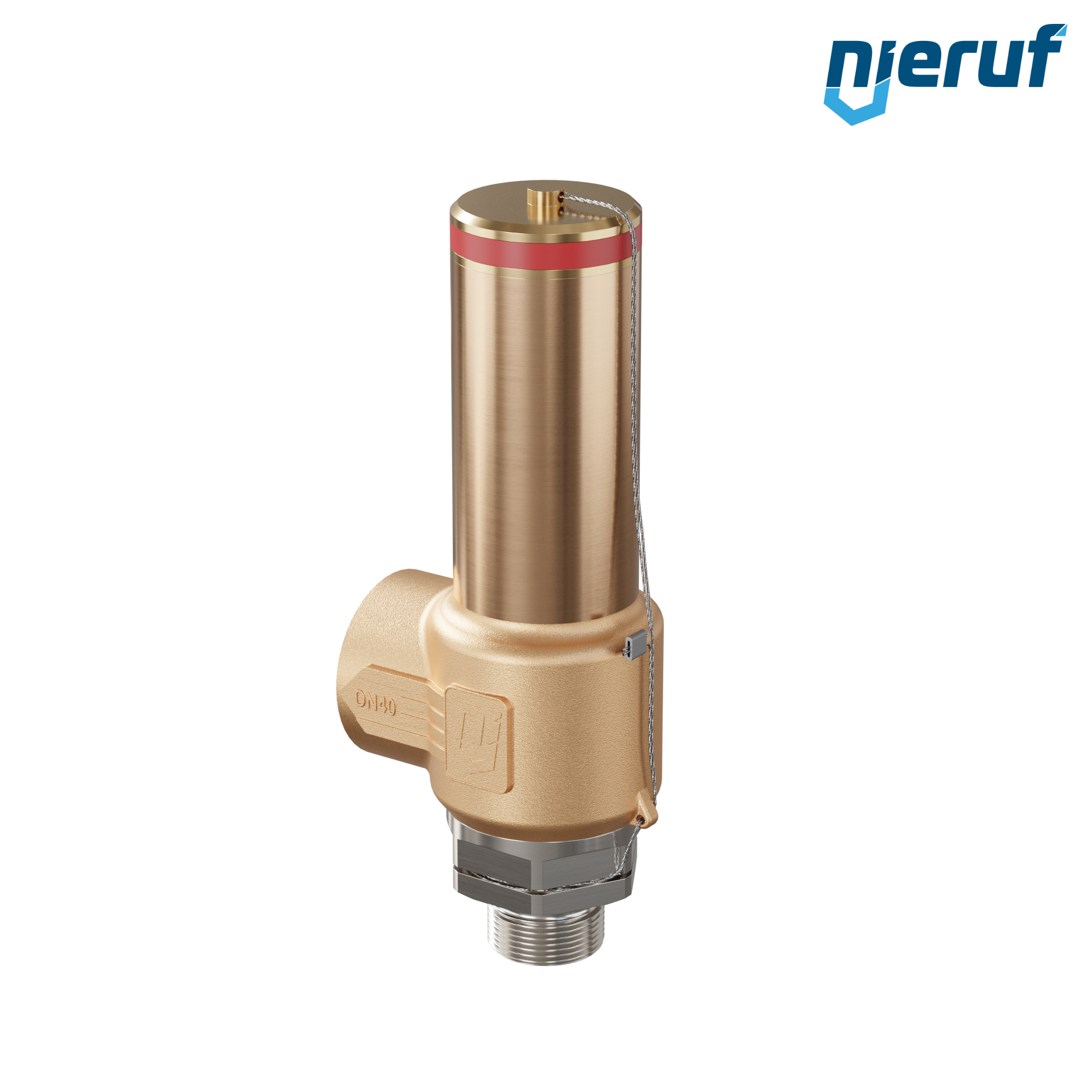 soupape de sûreté cryogénique sans Volet d'échappement DN25 1" mâle x 1 1/2" femelle SV18, accier inoxydable & bronze PTFE