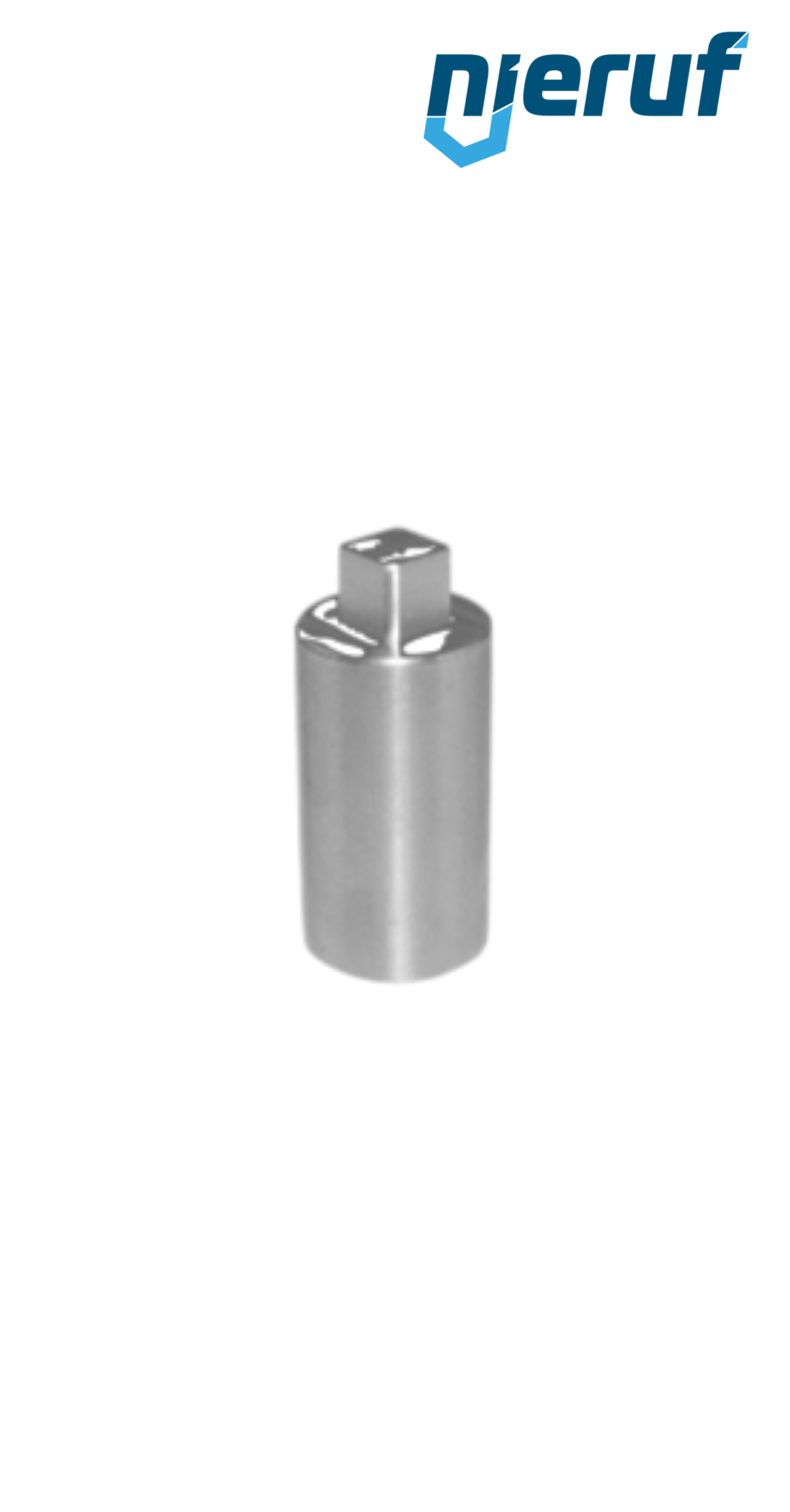 adaptateur vierge acier inoxydable carré 11mm longueur du moyeu 60mm diamètre 30mm