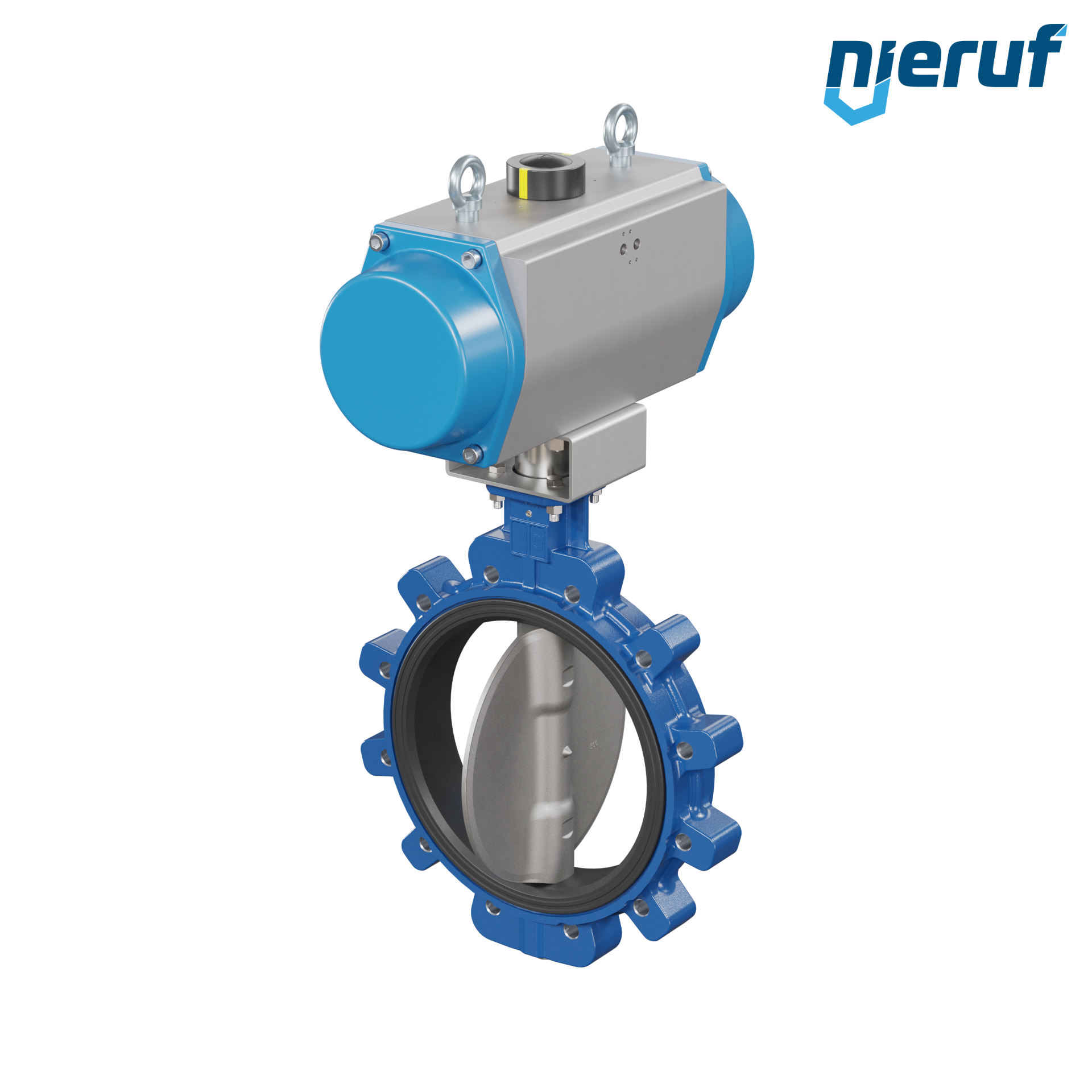 vanne papillon DN 300  AK02 FPM actionneur pneumatique à simple effet ouverture par ressort
