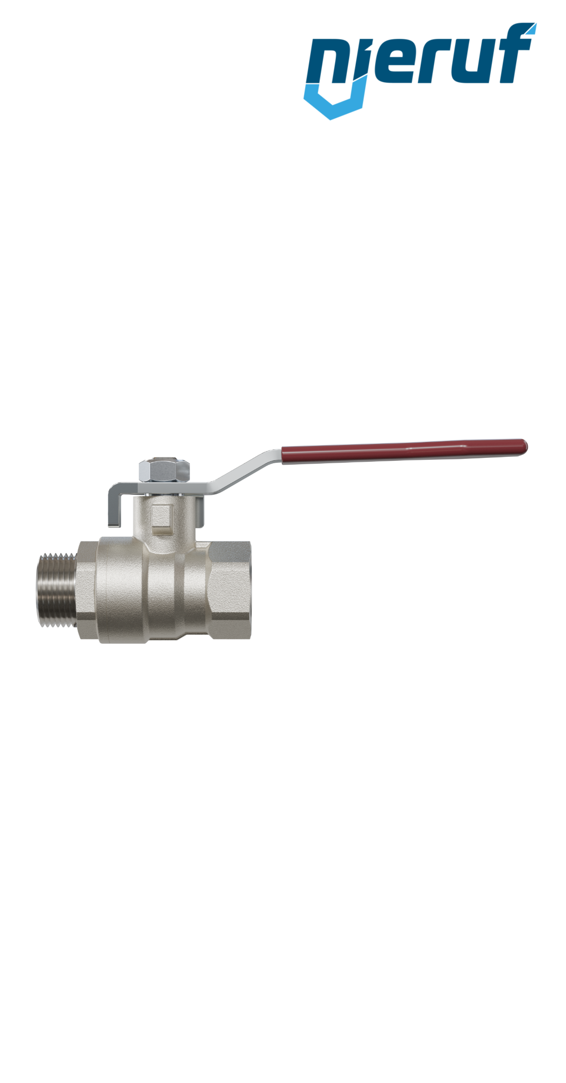 robinet à boisseau sphérique 2 voies DN10 - 3/8" pouce GK01 femelle x mâle