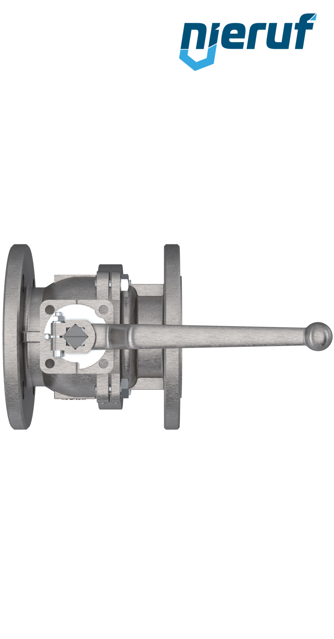 robinet à boisseau sphérique à brides pour gaz DN15 FK05 acier inoxydable 1.4408