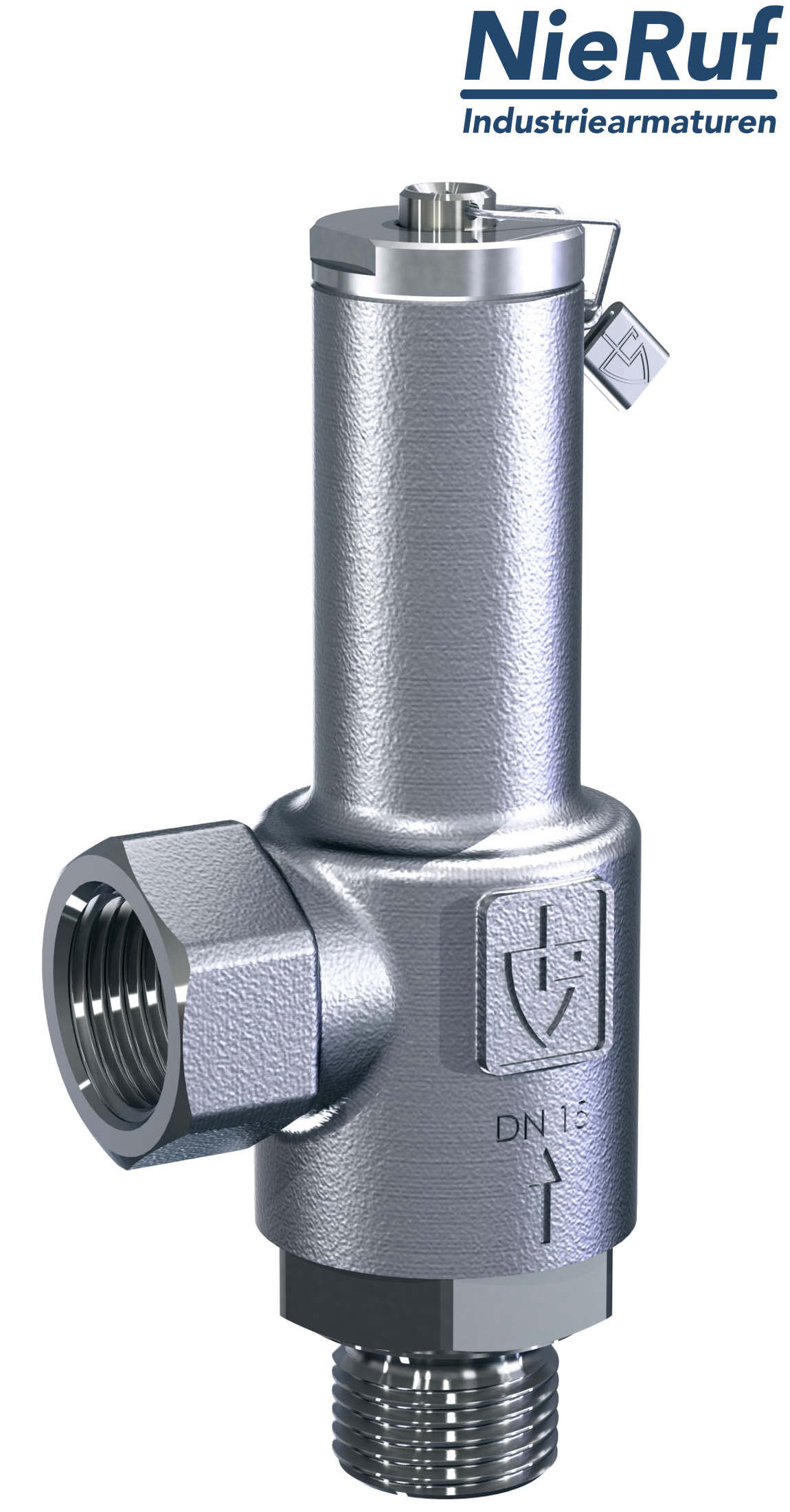 déverseur/soupape de dérivation (bypass) 1/2" mâle x 1/2" femelle UV03 acier inoxydable  0,2 - 0,8 bar