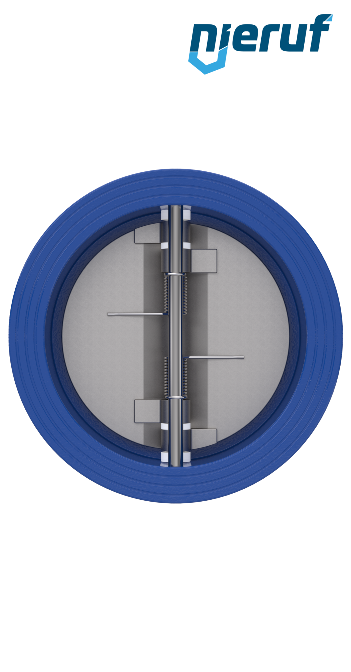 clapet anti-retour à double battant DN150 ANSI150 DR01 ANSI 150 GGG40 avec revêtement époxy bleu de 180µm  FKM