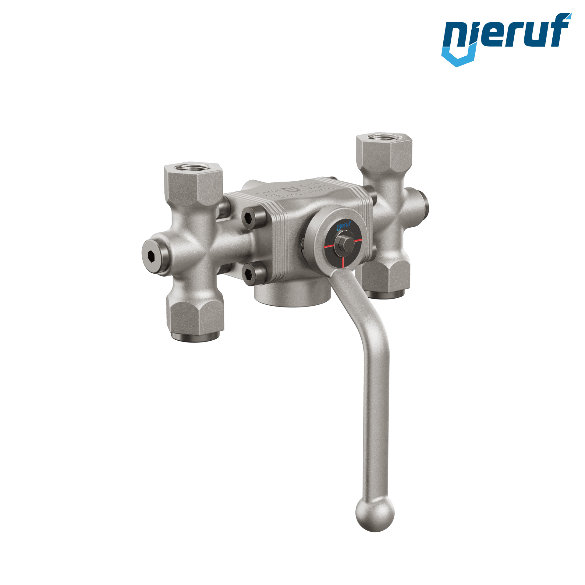 robinet de dérivation à boisseau sphérique DN15 - 1/2" pouce GK16 lumière en L femelle (entrée) 3/4" pouce