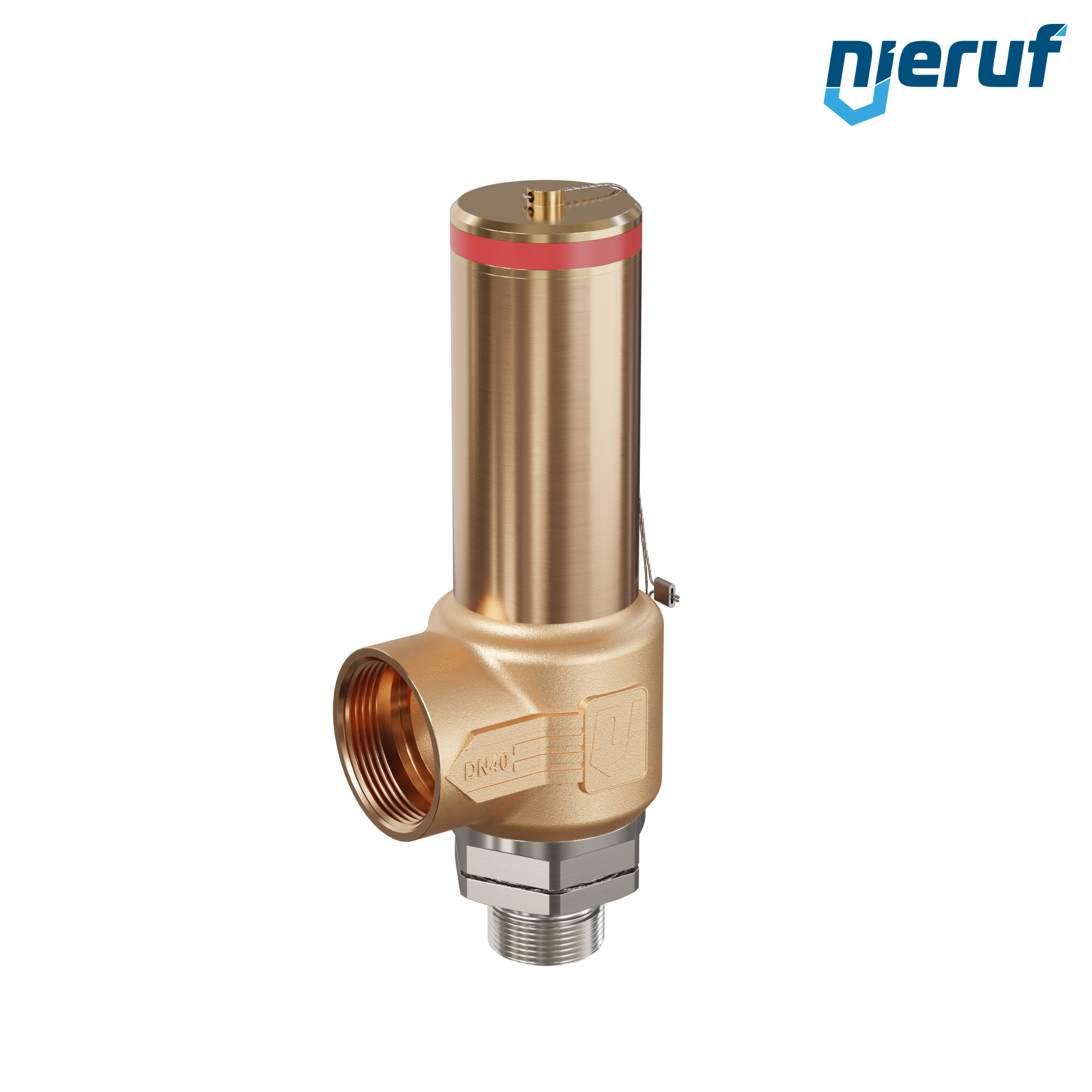 soupape de sûreté cryogénique sans Volet d'échappement DN25 1" mâle x 1 1/2" femelle SV18, accier inoxydable & bronze PTFE