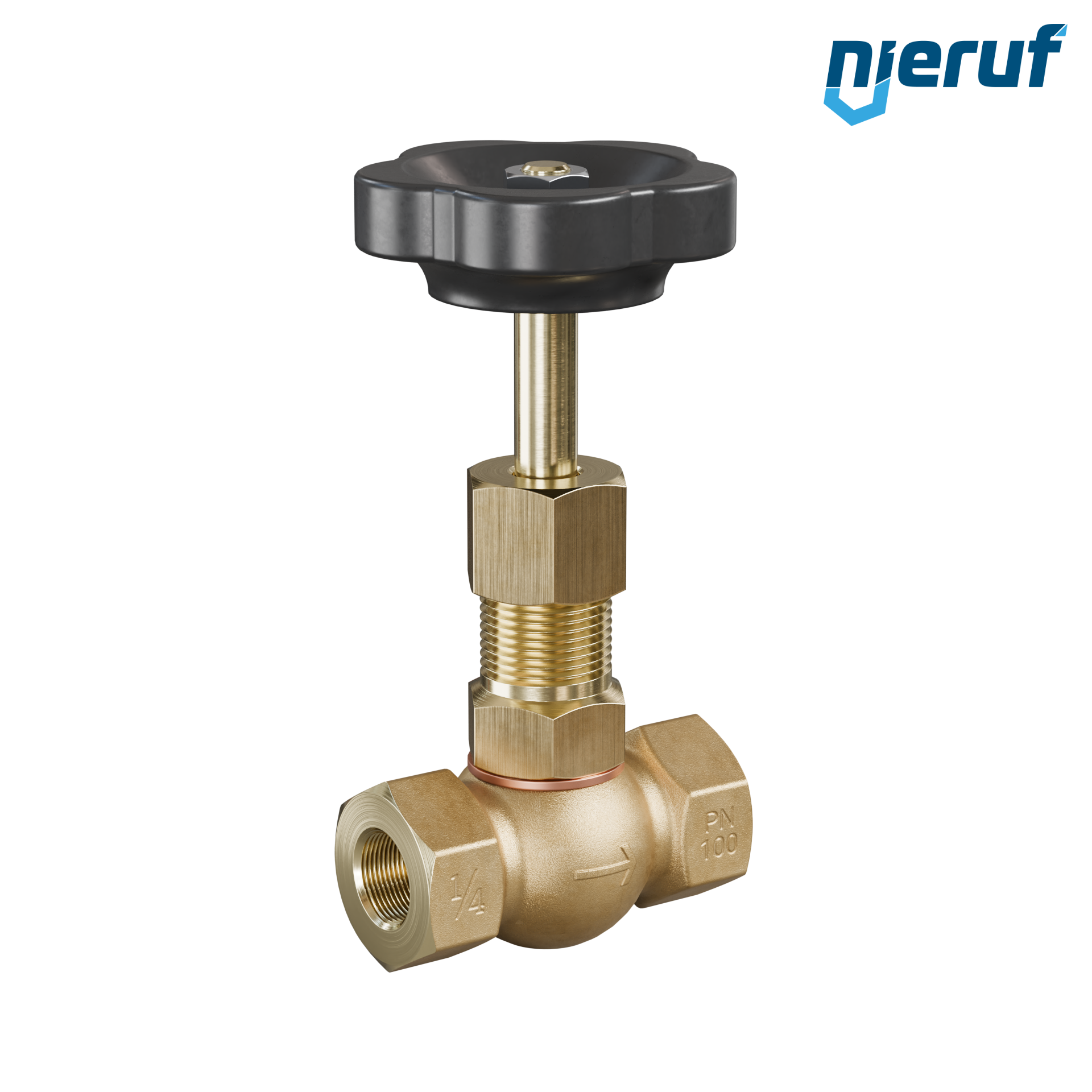vanne à pointeau  1/4" pouce NV02 laiton