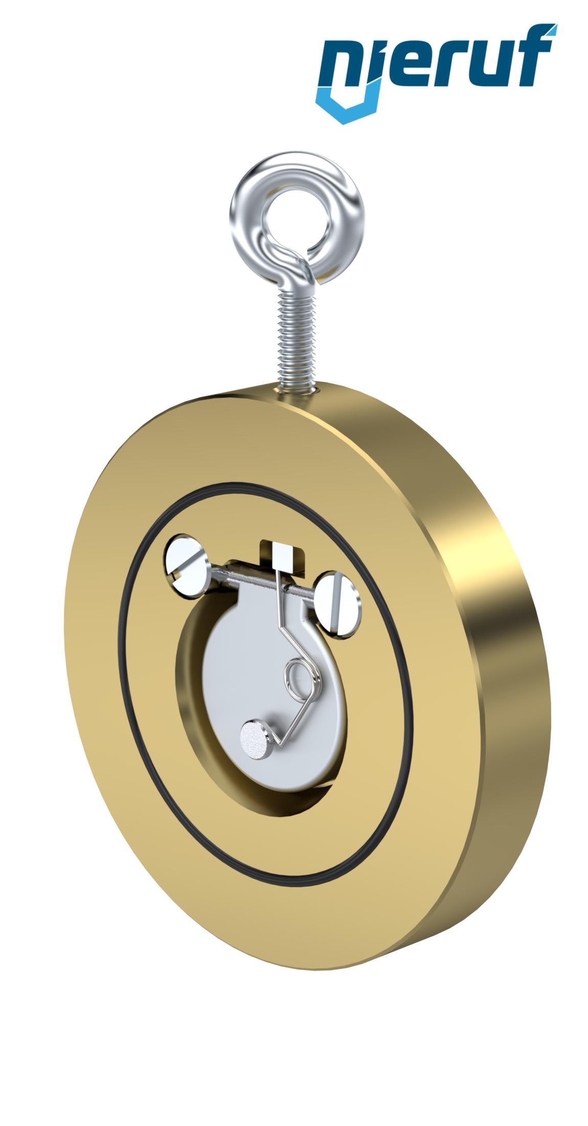 clapet anti-retour entre brides type wafer avec ressort DN32 ZR10 aluminium-bronze 2.0975 NBR