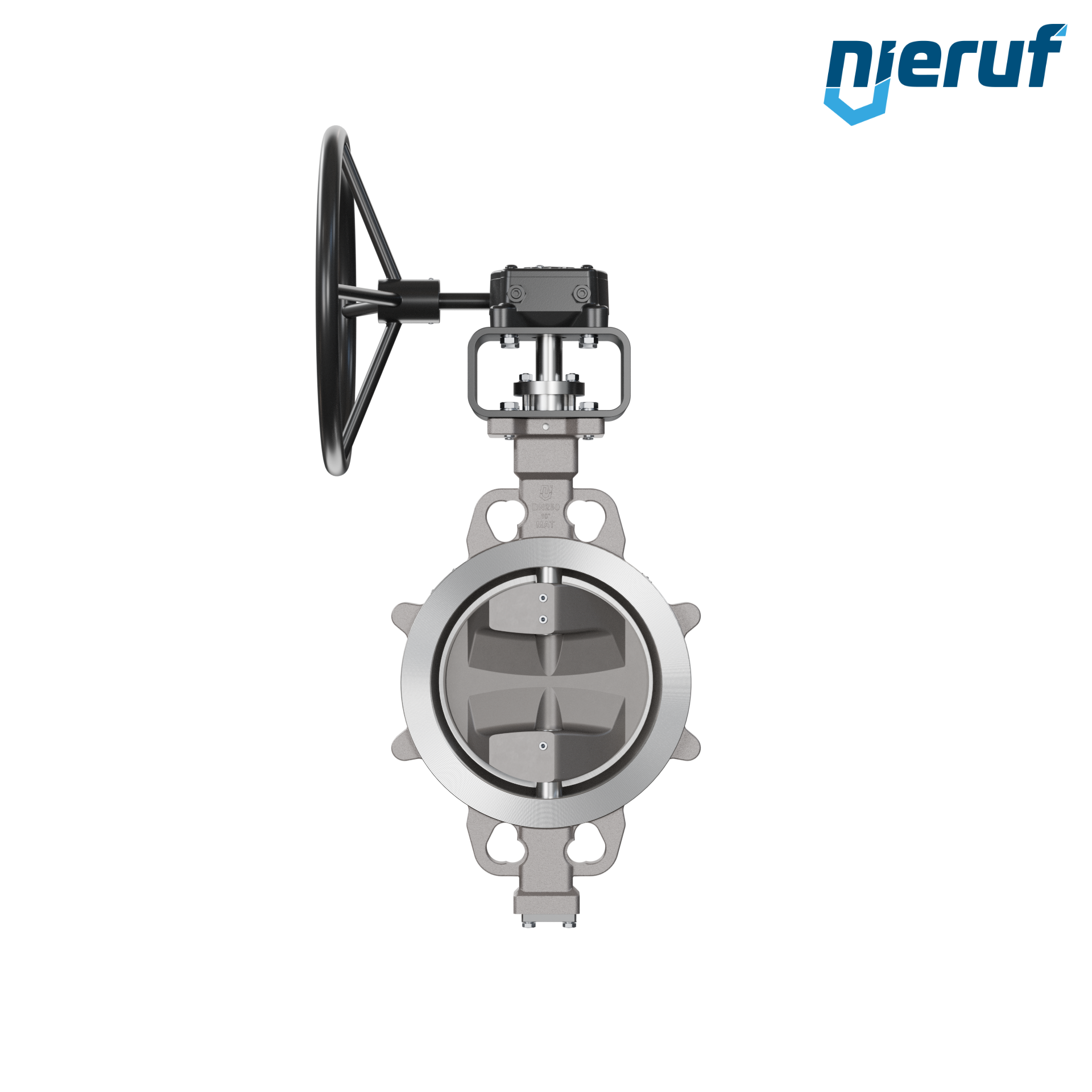 vanne papillon triple excentration inox AK13 DN 250 PN10-40 ANSI150-300 engrenage