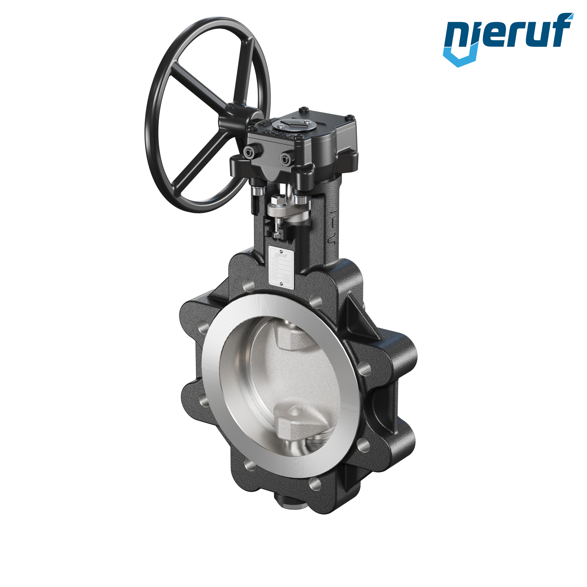 vanne papillon double excentration AK12 DN 125 PN10-PN16 engrenage
