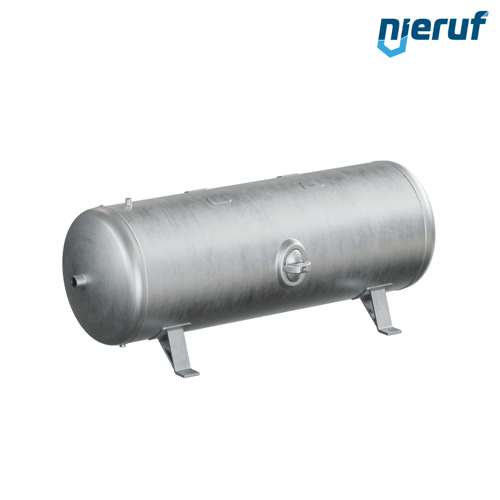 Réservoir haute pression allongé BE02 500 litres, 0-23 bar, acier apprêté